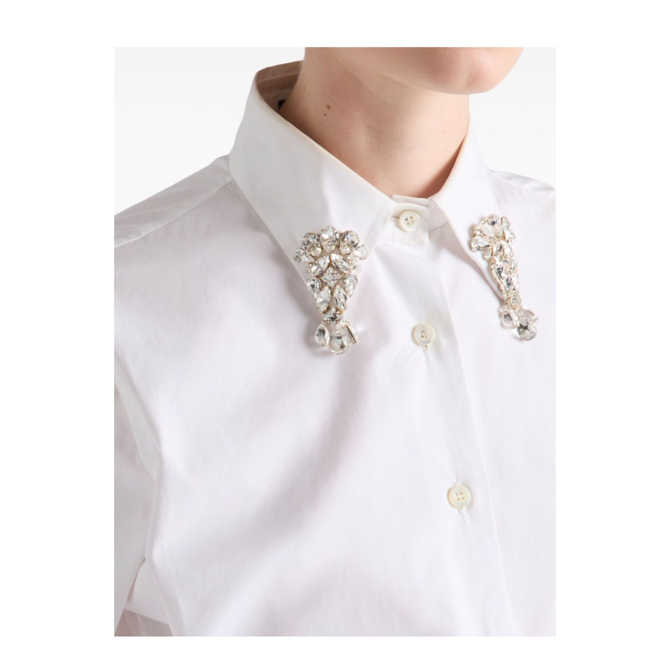 MAYFEYR - Prada - Boxy Shirt In Embroidered Poplin - P472HRSOOO155W
