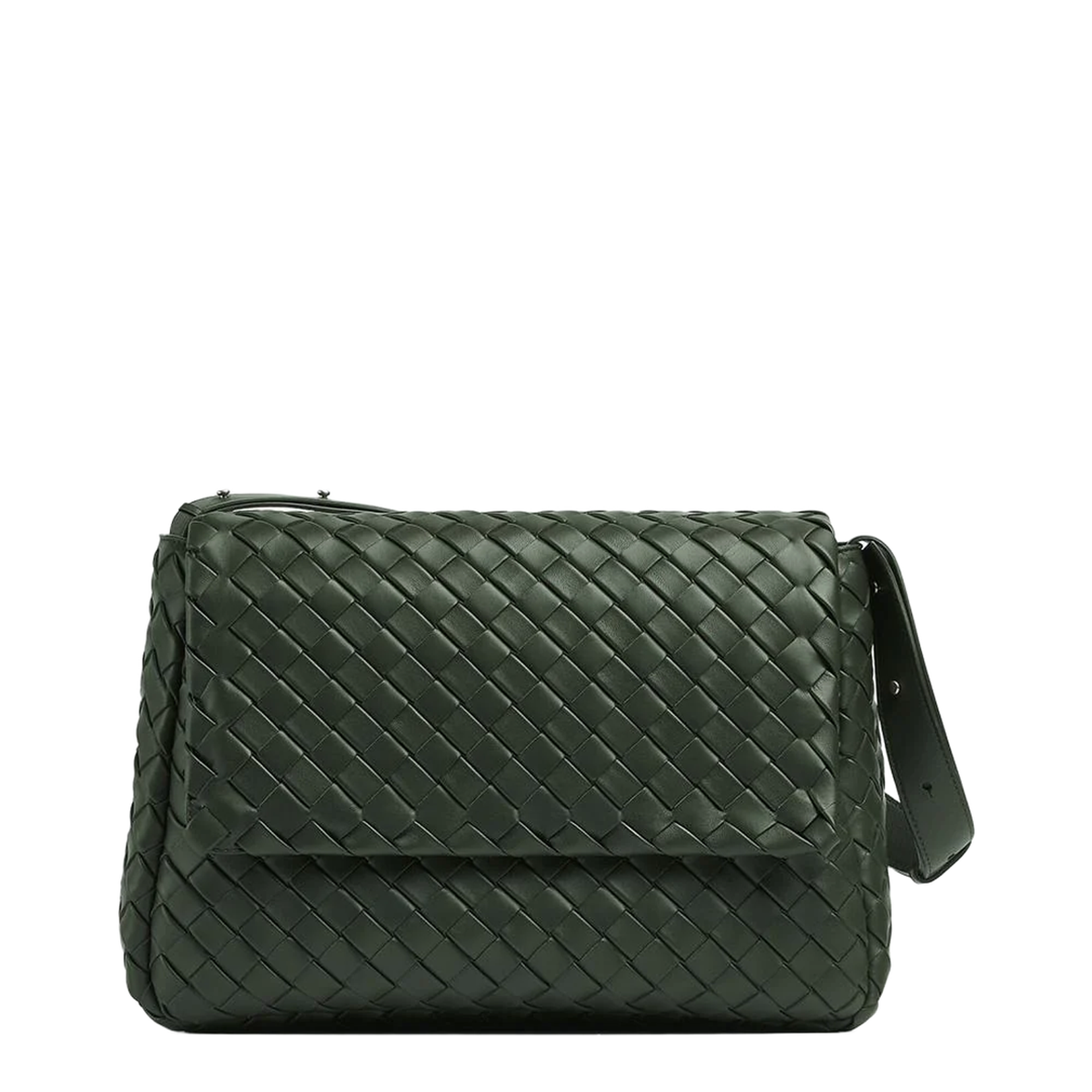Cobble Large Leather Crossbody Bags - Green