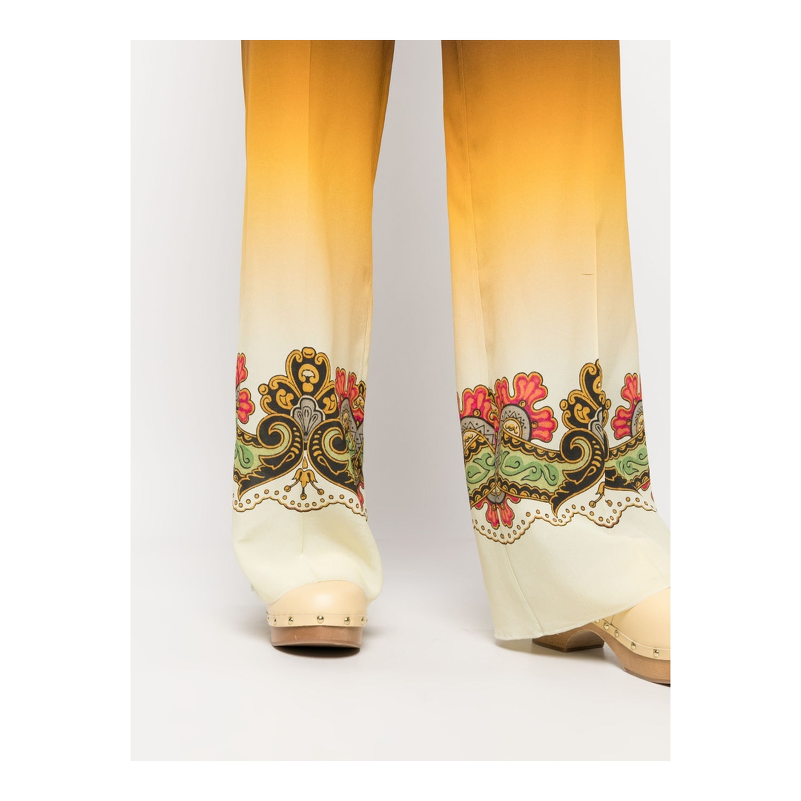 Graphic-Print Straight-Leg Trousers