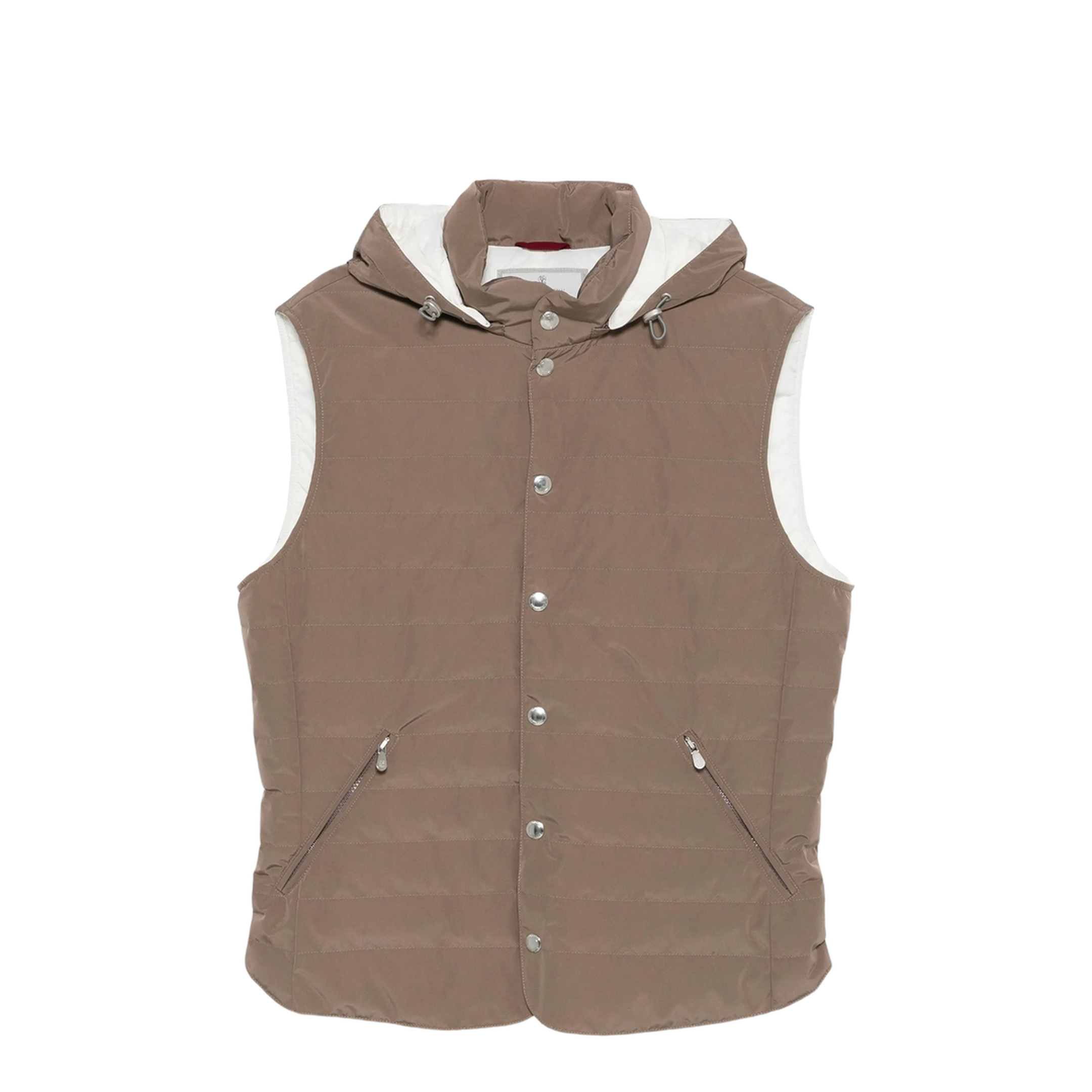 Hooded Vest Brown
