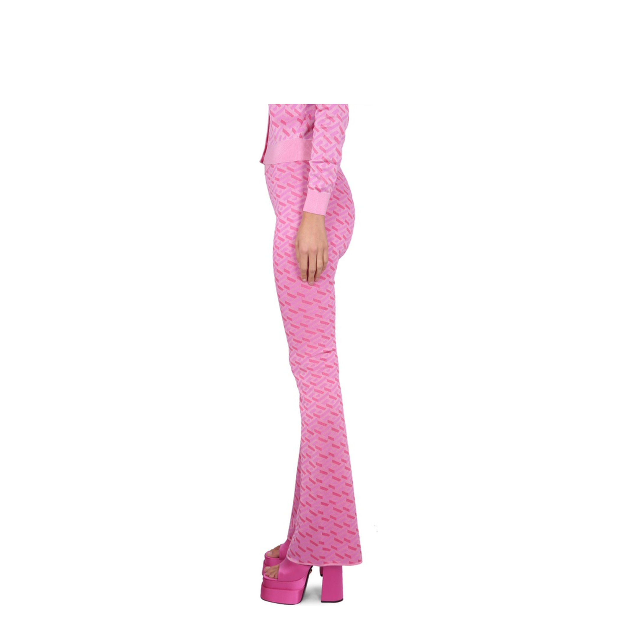 23 SS Jacquard Pants with Greek Print