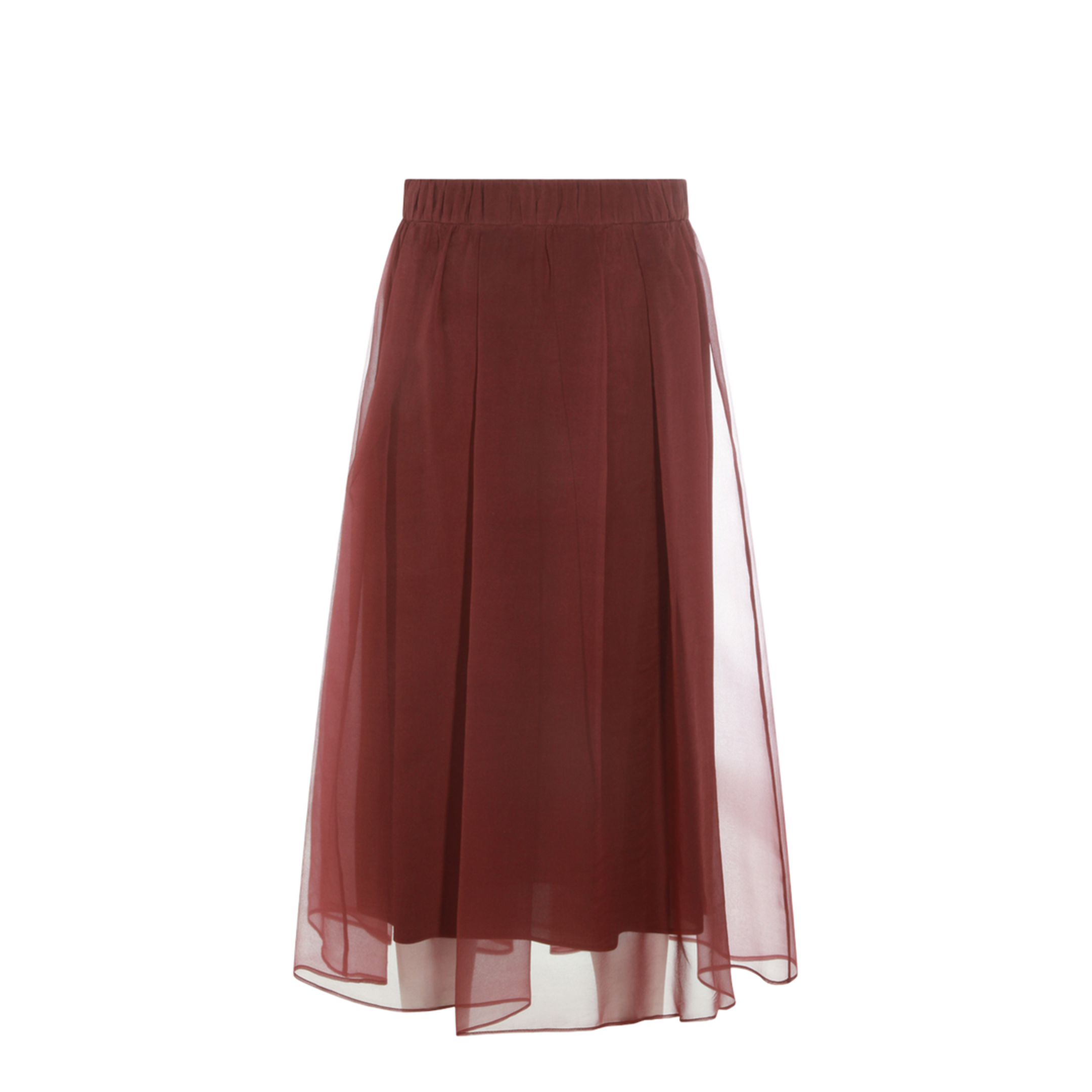 MAYFEYR - Brunello Cucinelli - Red Silk Skirt - MP940G4096C9813