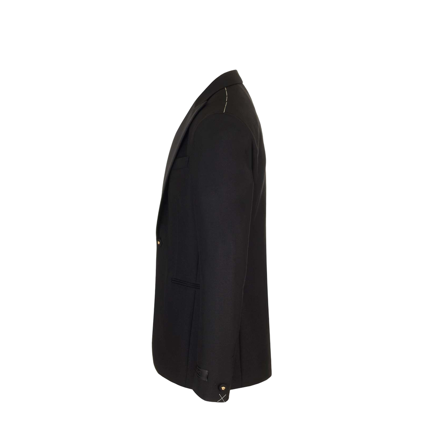 Single-Breasted Tailored Blazer Jacket Black