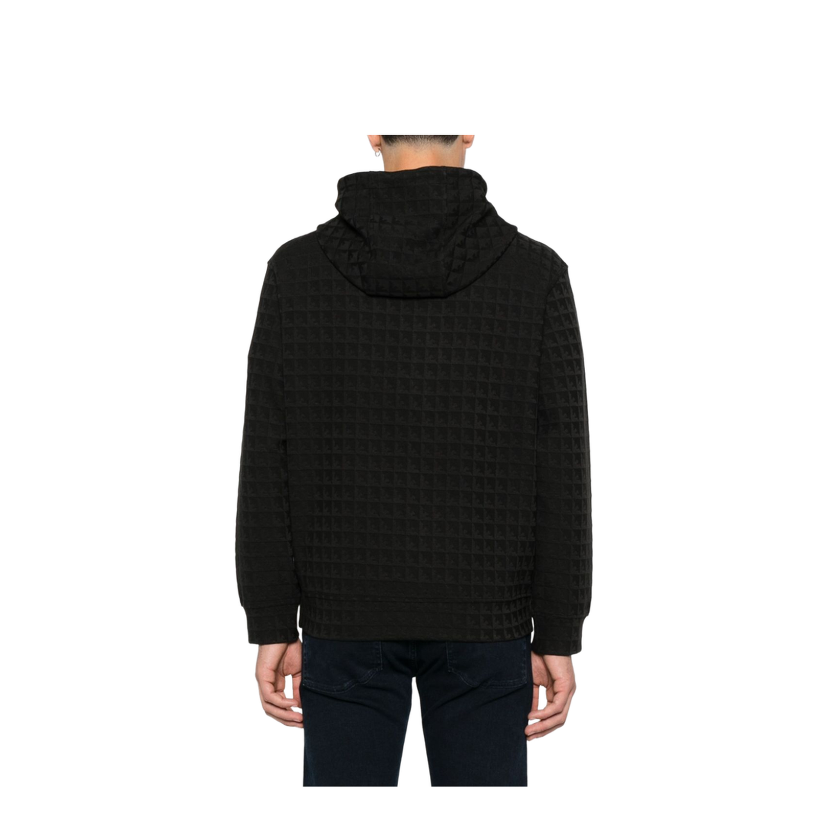 Lyocell-blend Jacquard Jersey Hooded Sweatshirt