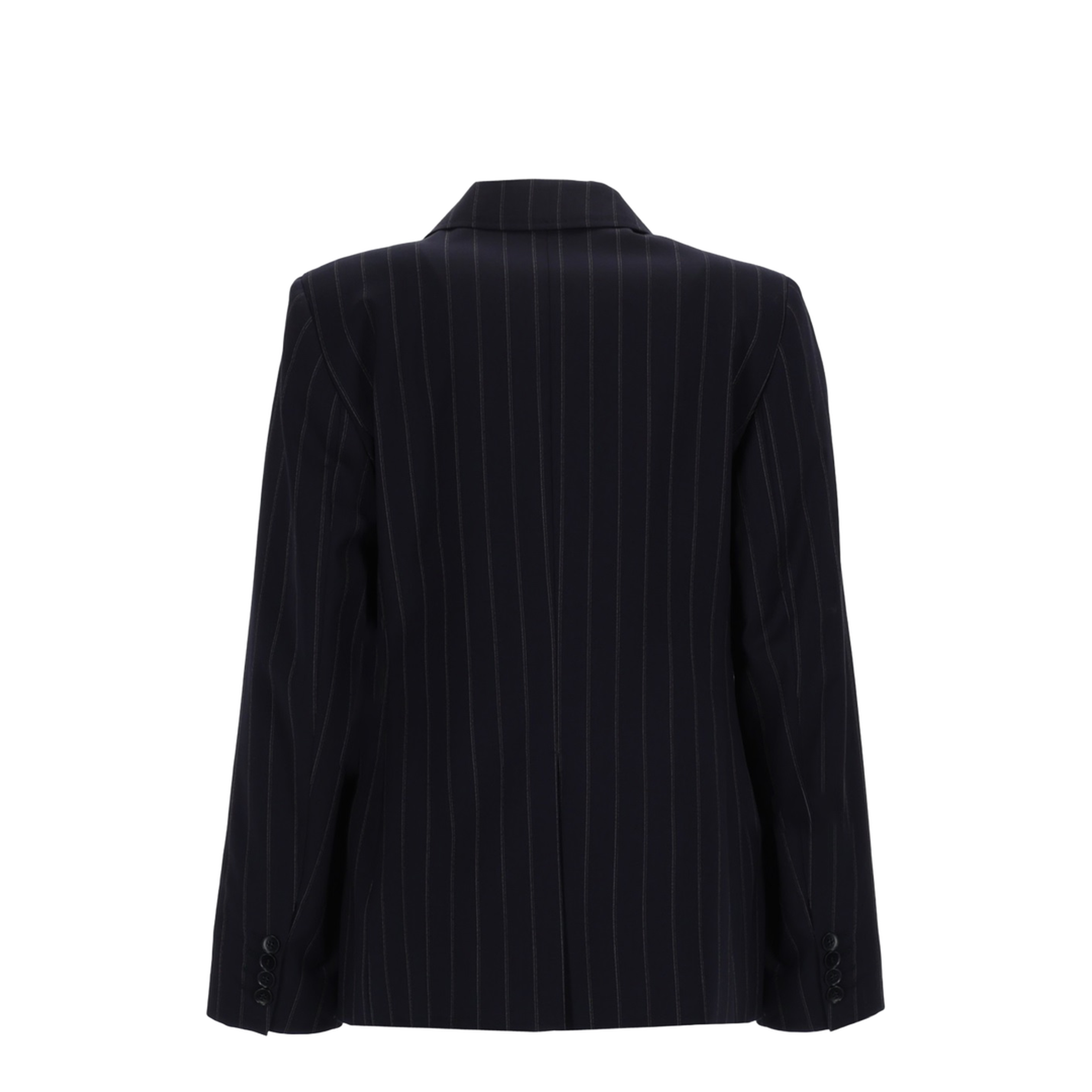 Pinstripe Double-Breasted Blazer