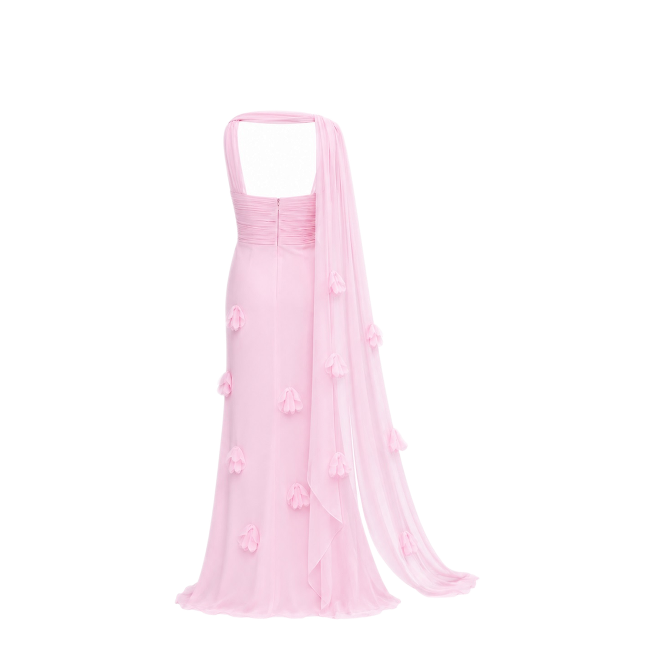 MAYFEYR - Self Portrait - Georgette Dress With Scarf - SS26258XPPINK