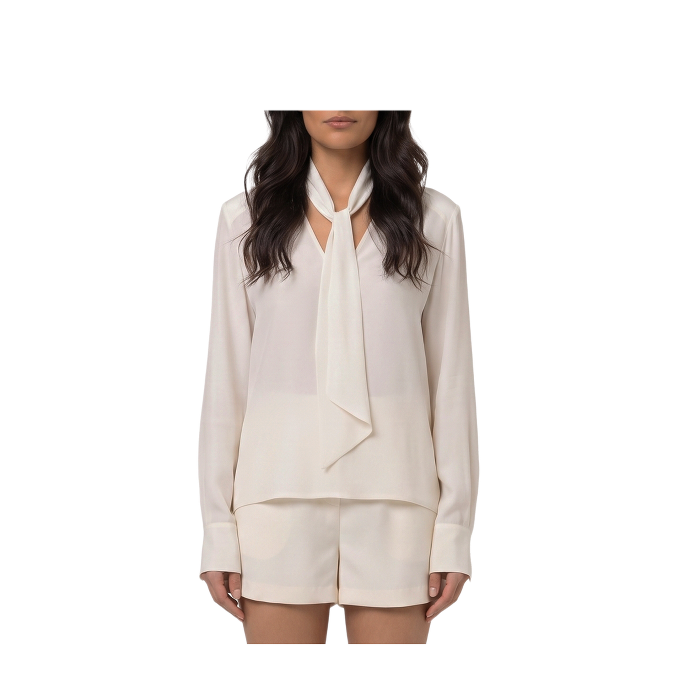 MAYFEYR - Federica Tosi - V Neck Shirt With Scarf - 3110430402