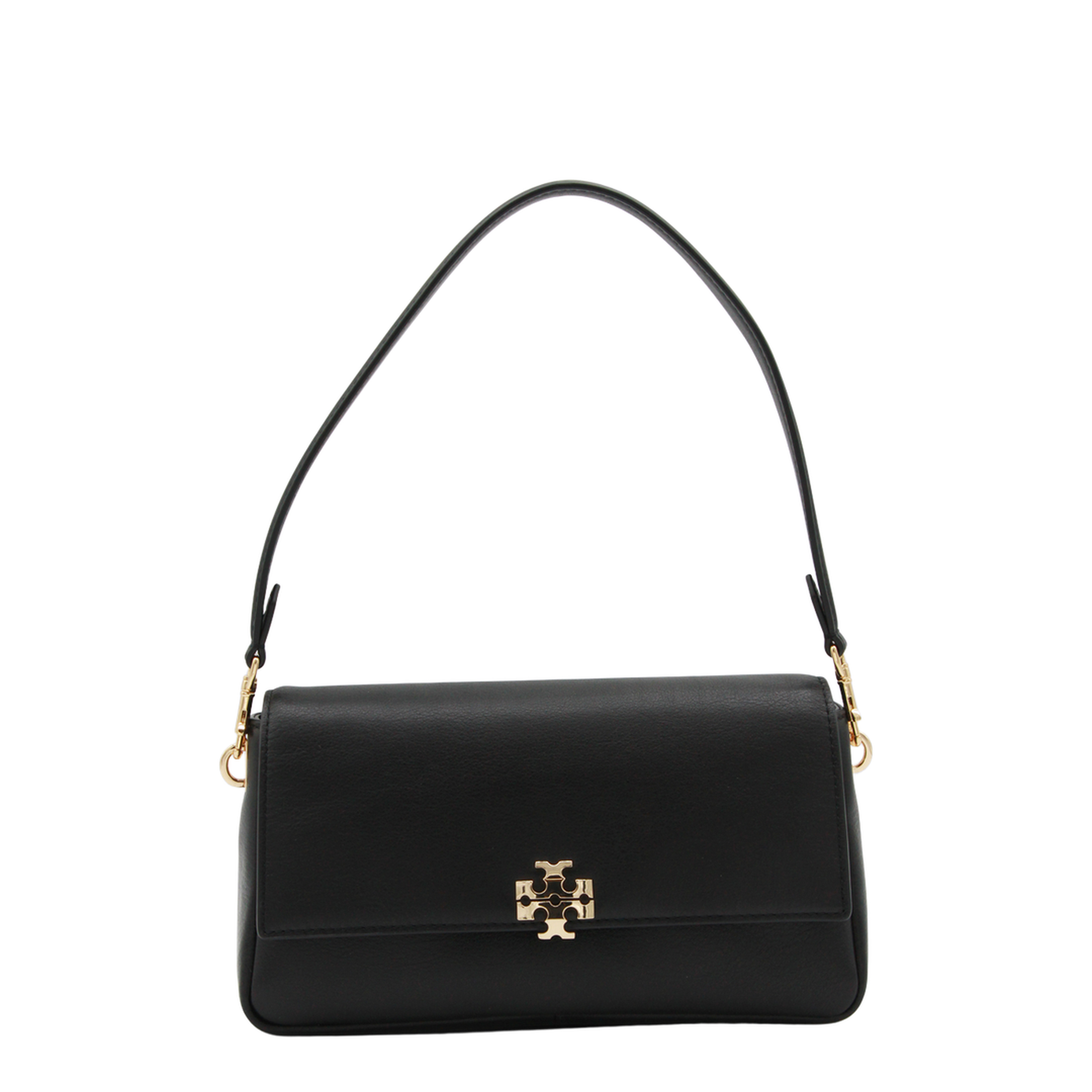 Charlie Small Calf Leather Shoulder Bag - Black