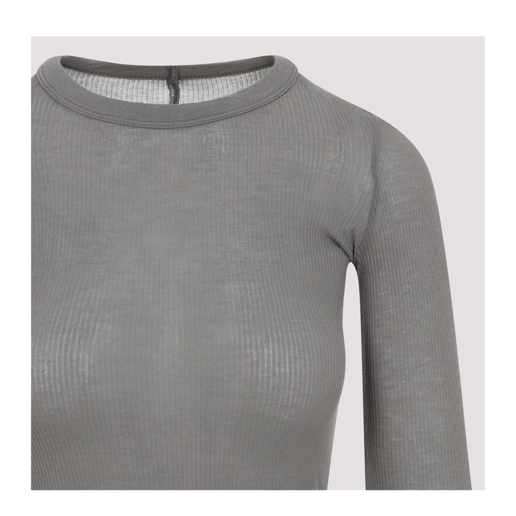 MAYFEYR - Rick Owens - Cropped Rib Ls T-Shirt - RP01F6209RC