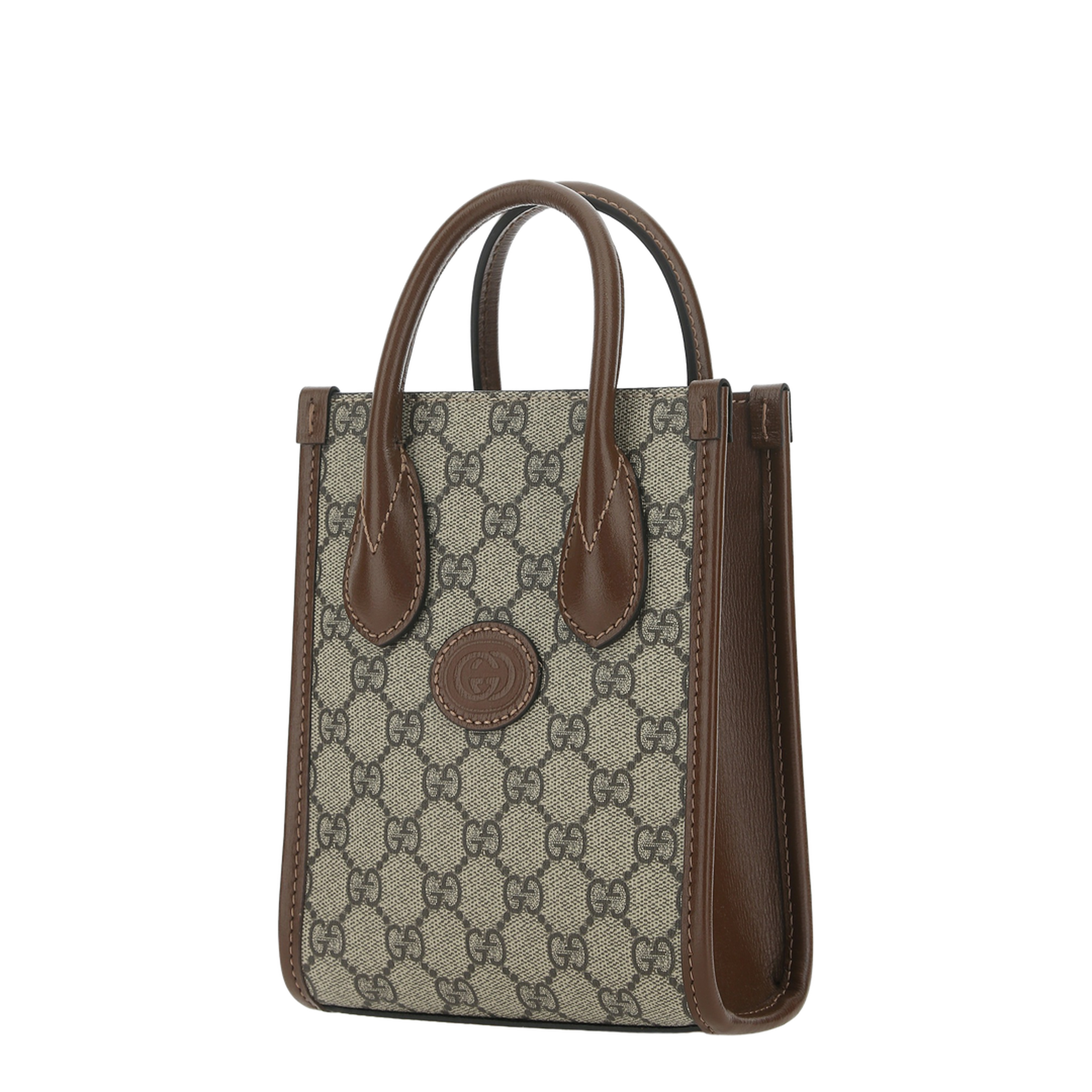 Ophidia Small Canvas Tote Bag - Brown