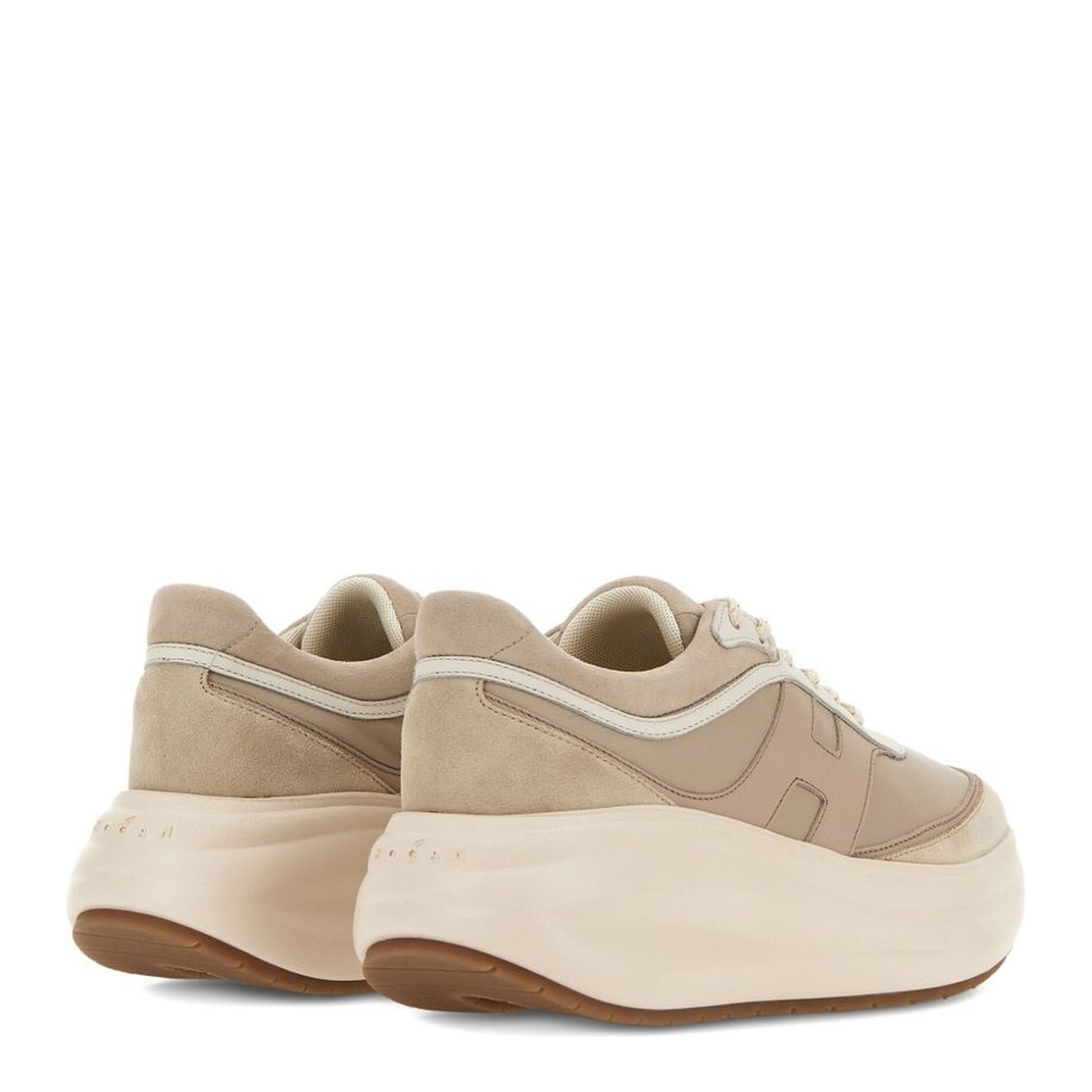 Beige Front Lace-Up Fastening