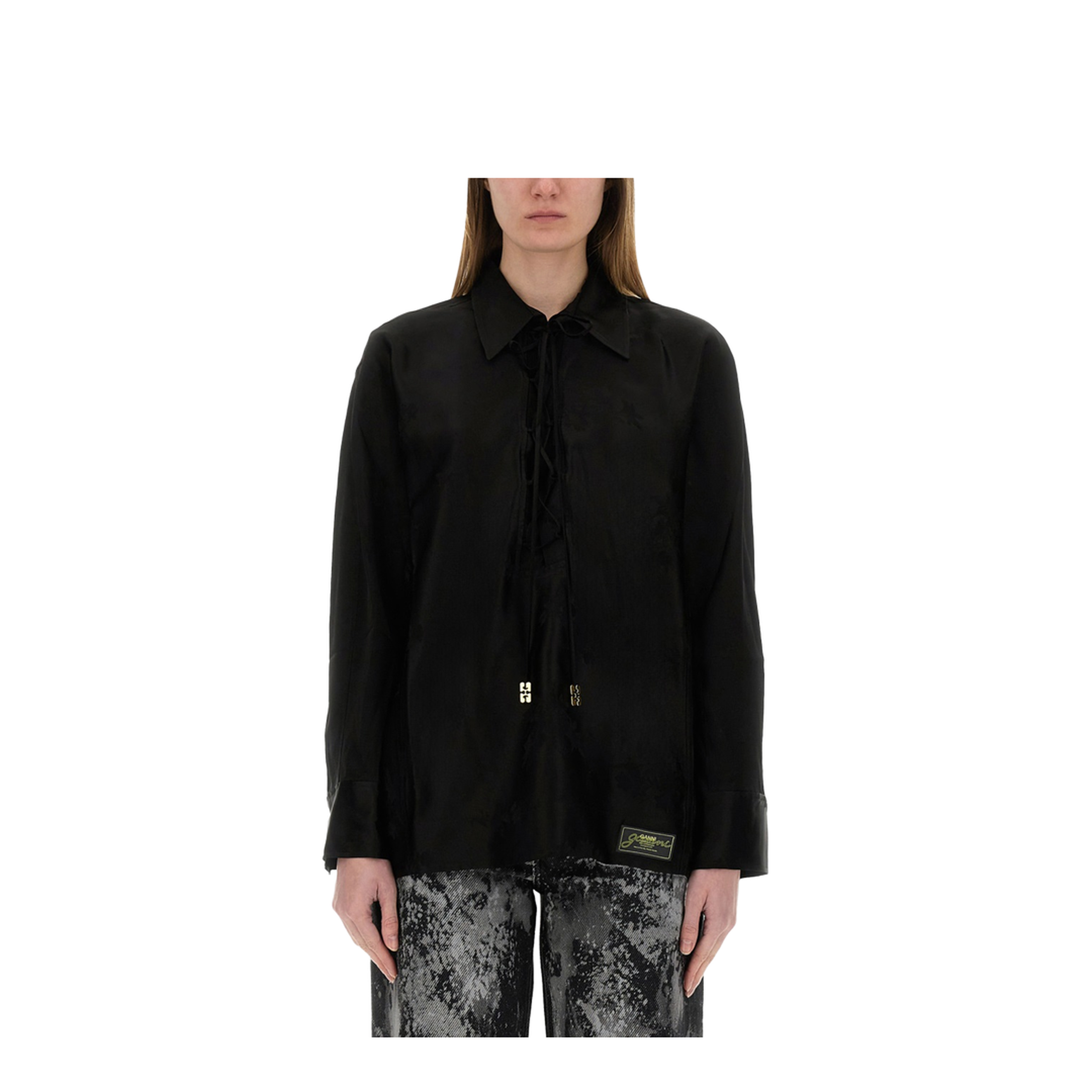 Jacquard Satin Shirt