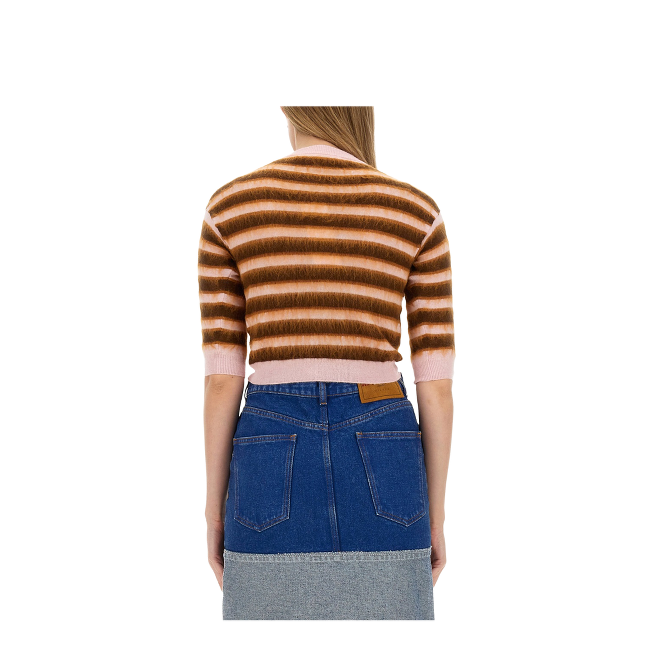 Cardigan with Stripe Pattern