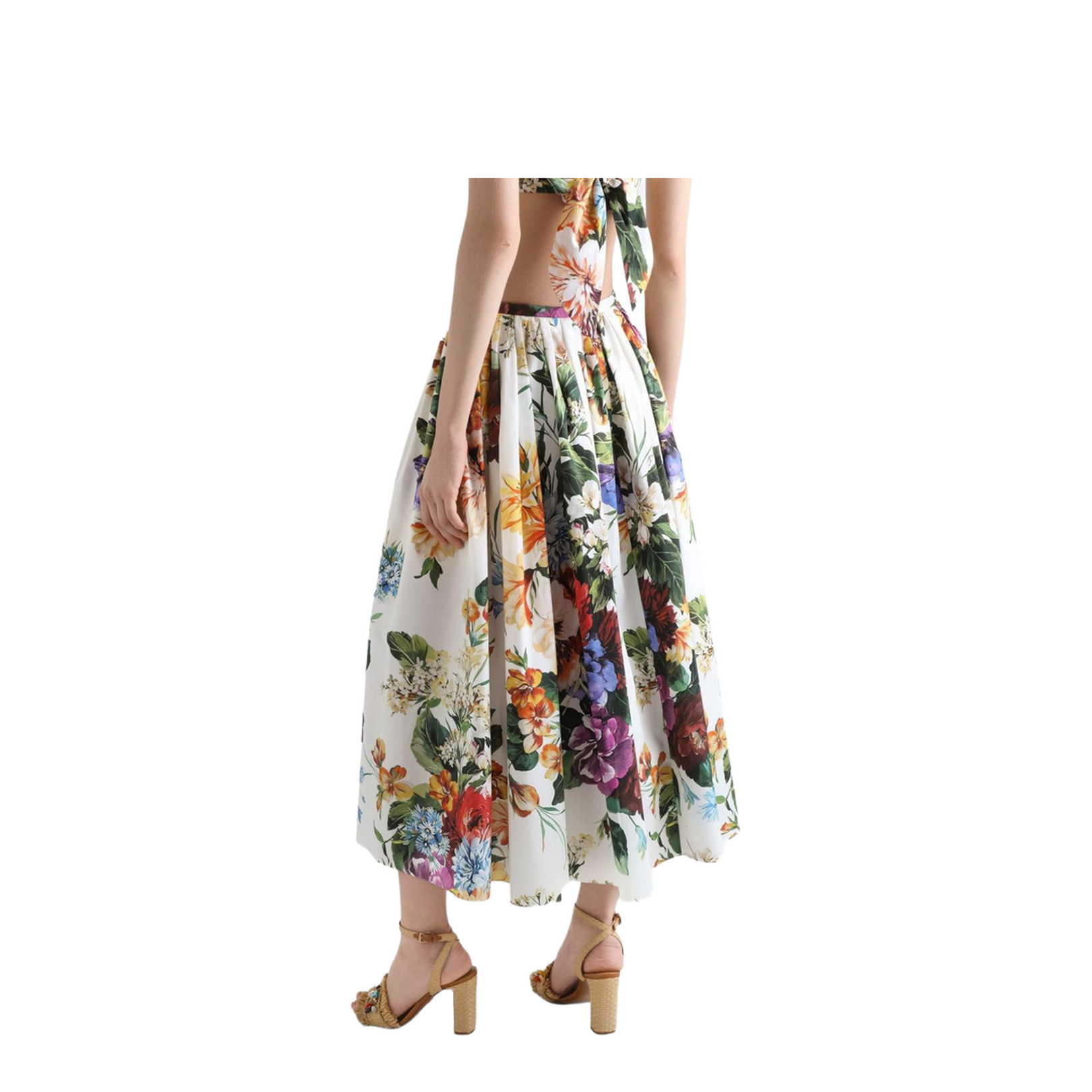 Floral Print Midi Skirt