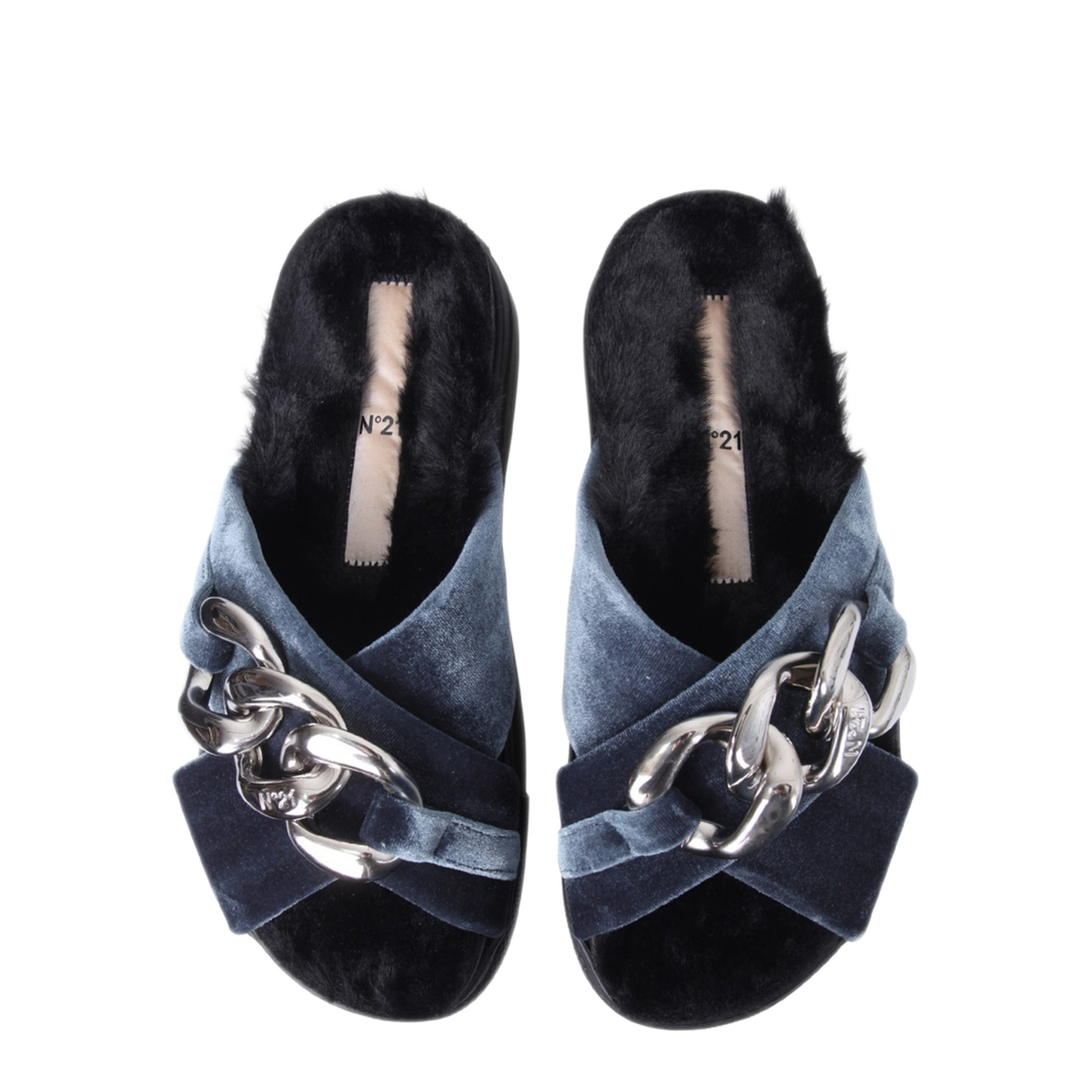 MAYFEYR - N°21 - Sandals With Oversized Chain - 21ISP02070207V001