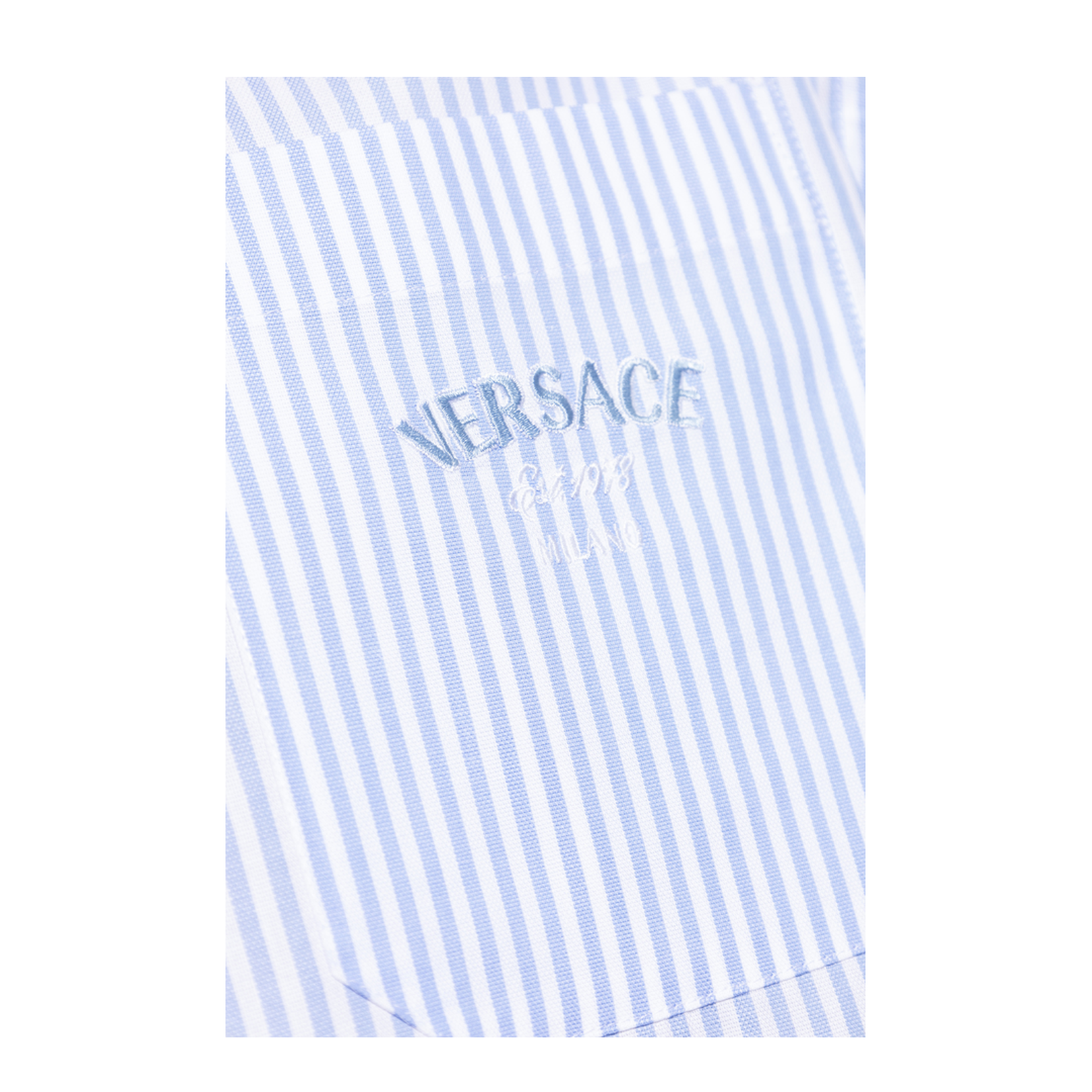 Striped Shirt With Silk Printed Insert