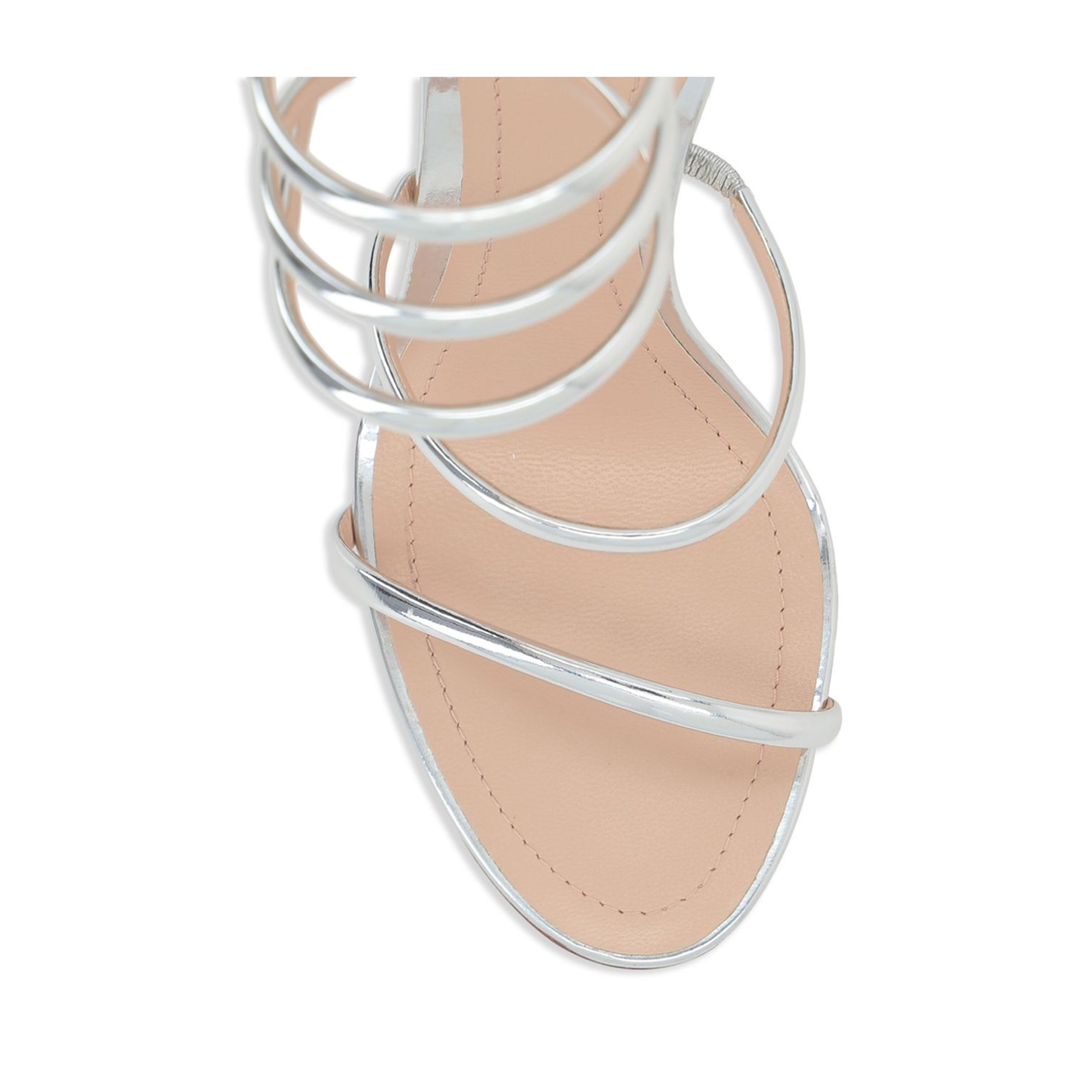 MAYFEYR - Rene' Caovilla - Cleo Laminated Patent Leather Sandals - Silver - C12351-1050001L001