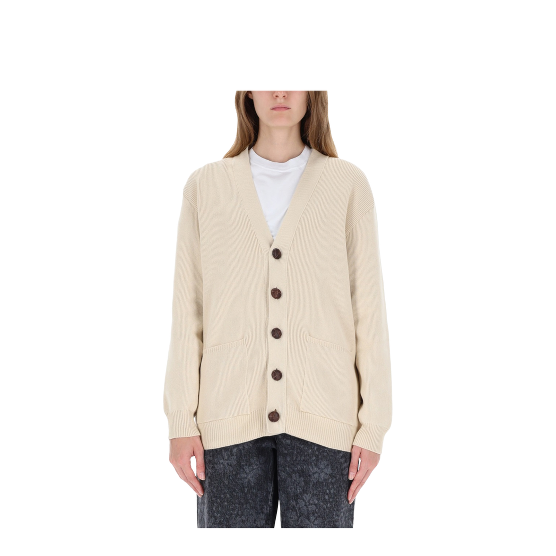 Cotton V-Necked Cardigan