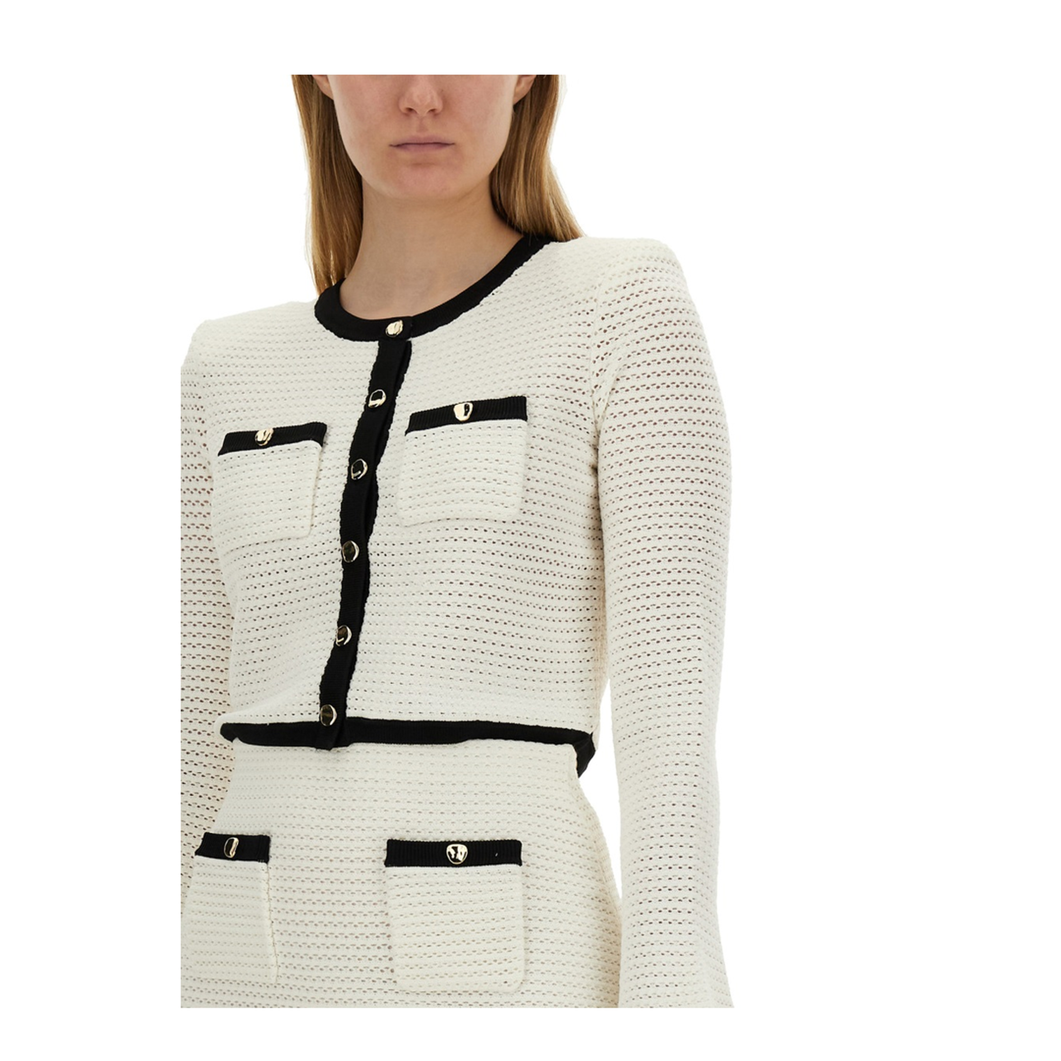 MAYFEYR - Self Portrait - Crochet Cardigan - SS24217JCWHITE