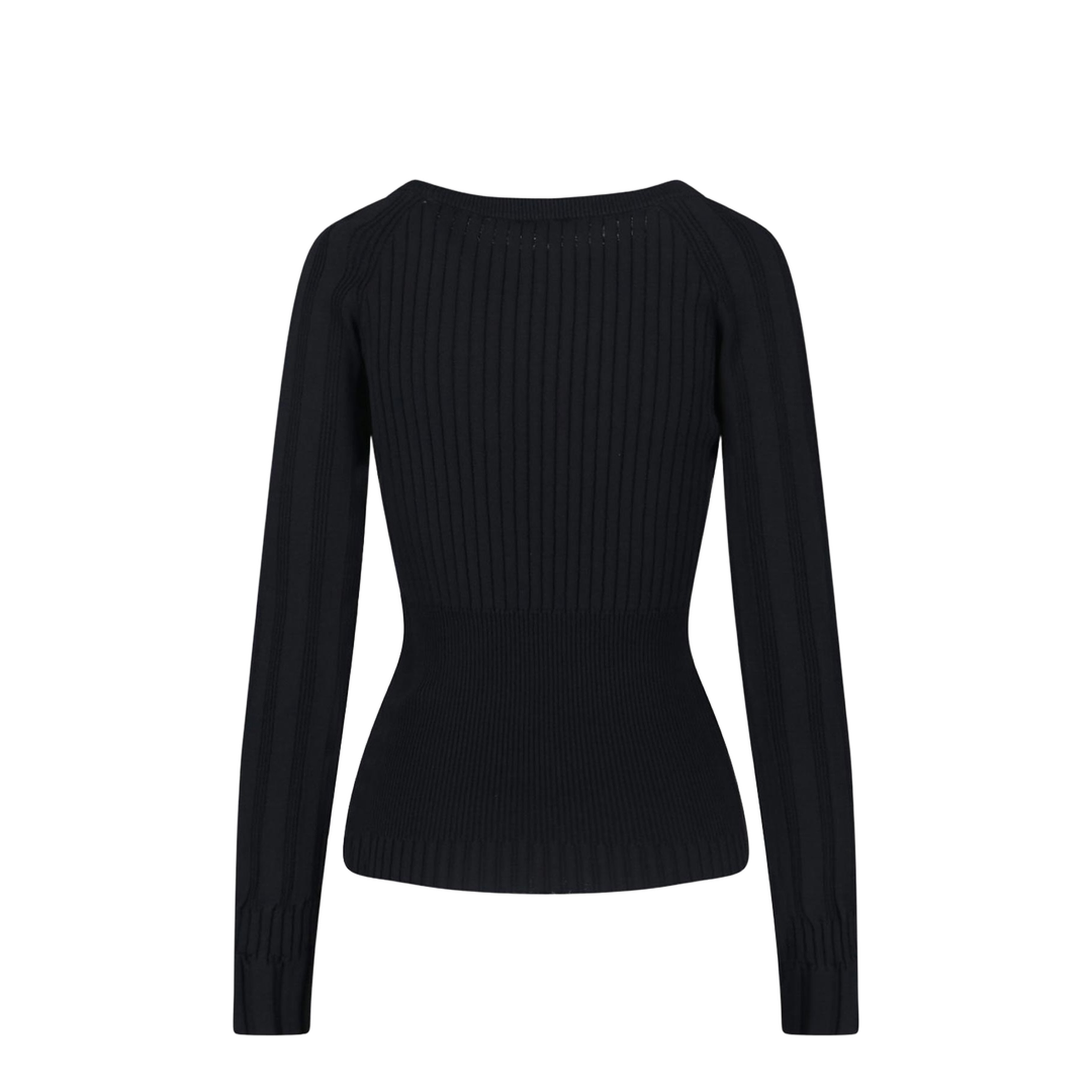 Women's Buttoned Knit Sweater Black