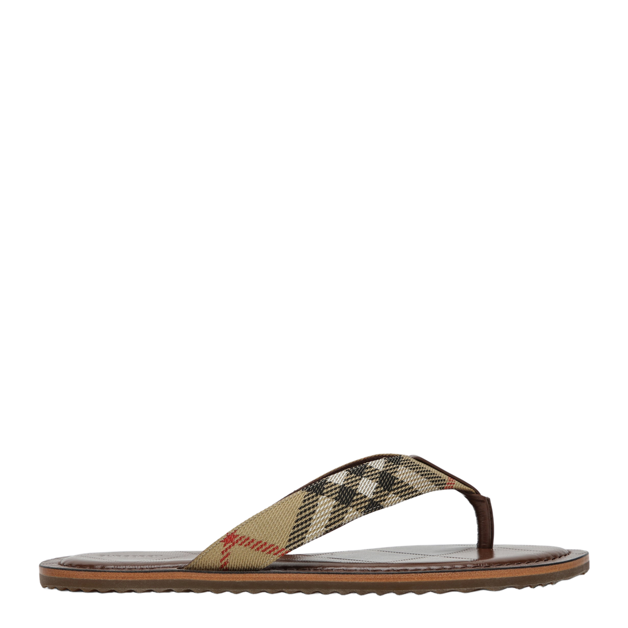 MAYFEYR - Burberry - Pavilion Check Nylon-Blend Sandals In Sand Beige - 8123025166370B9368