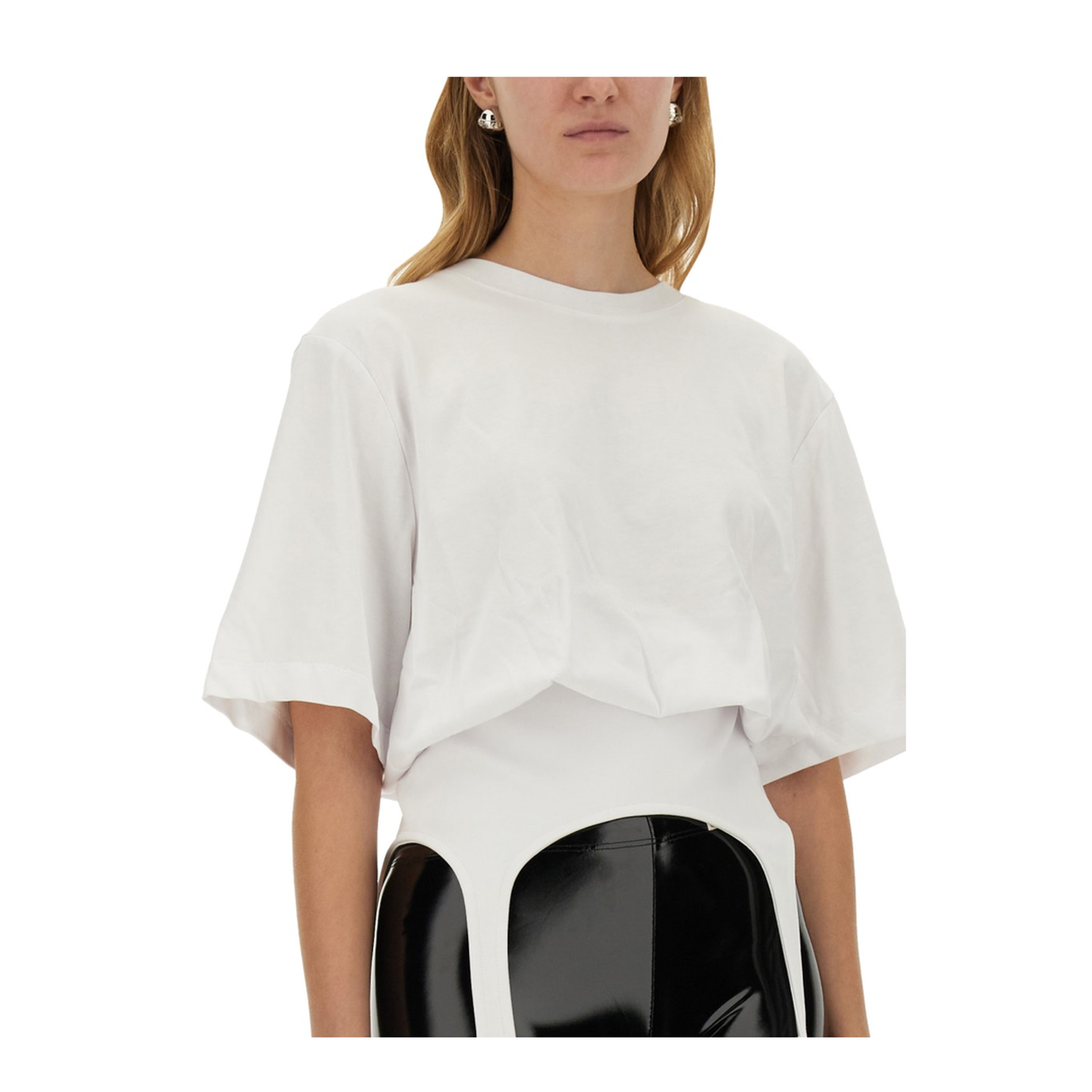 MAYFEYR - FIORUCCI - T Shirt With Suspenders - W01FMTSH263CJ01WH01WHITE
