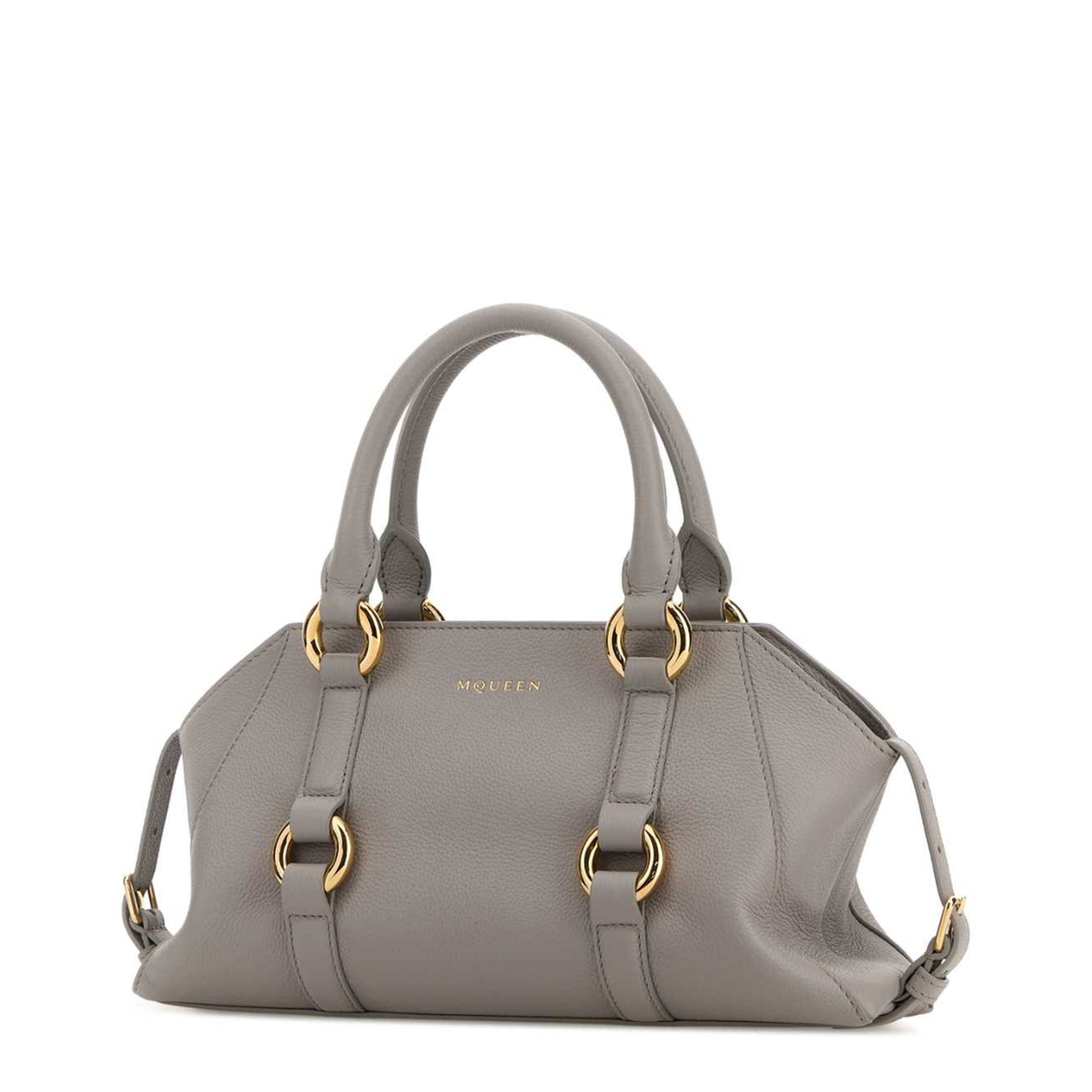 Grey Leather Small Farringdon Handbag