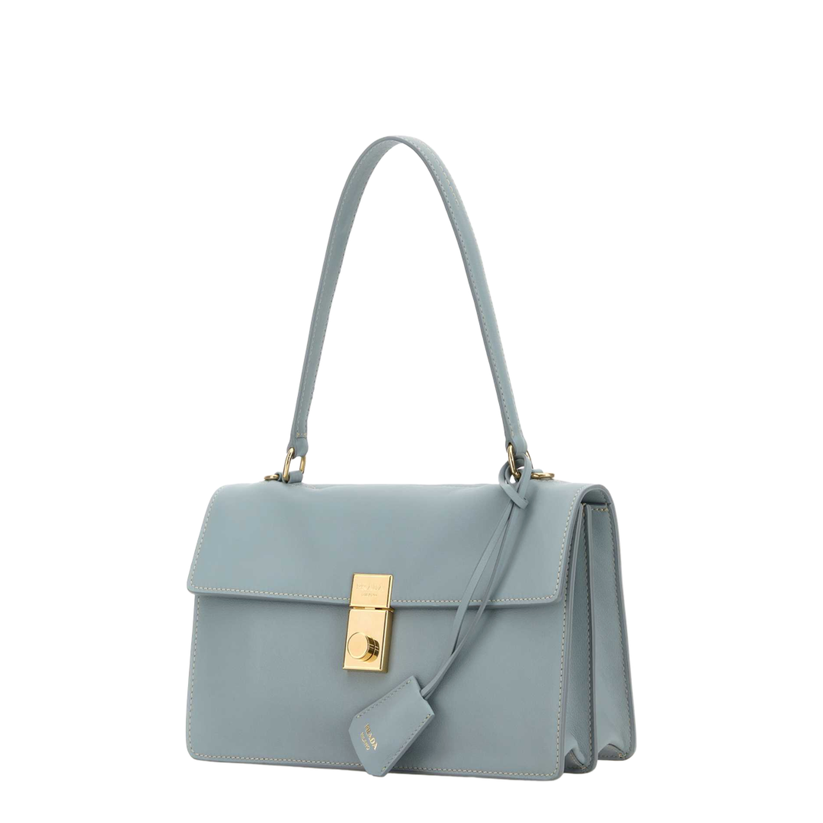 Powder Blue Leather Handbag