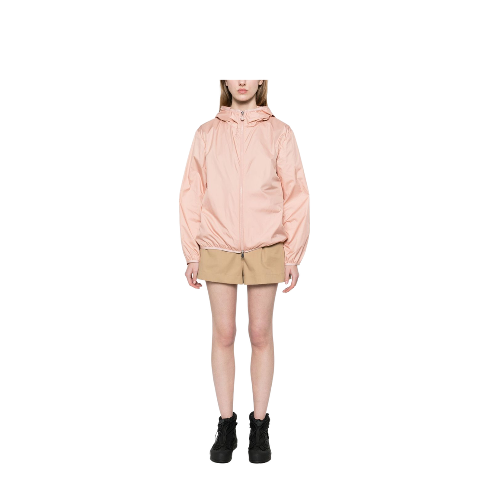 Pink Fegeo Hooded Windbreaker