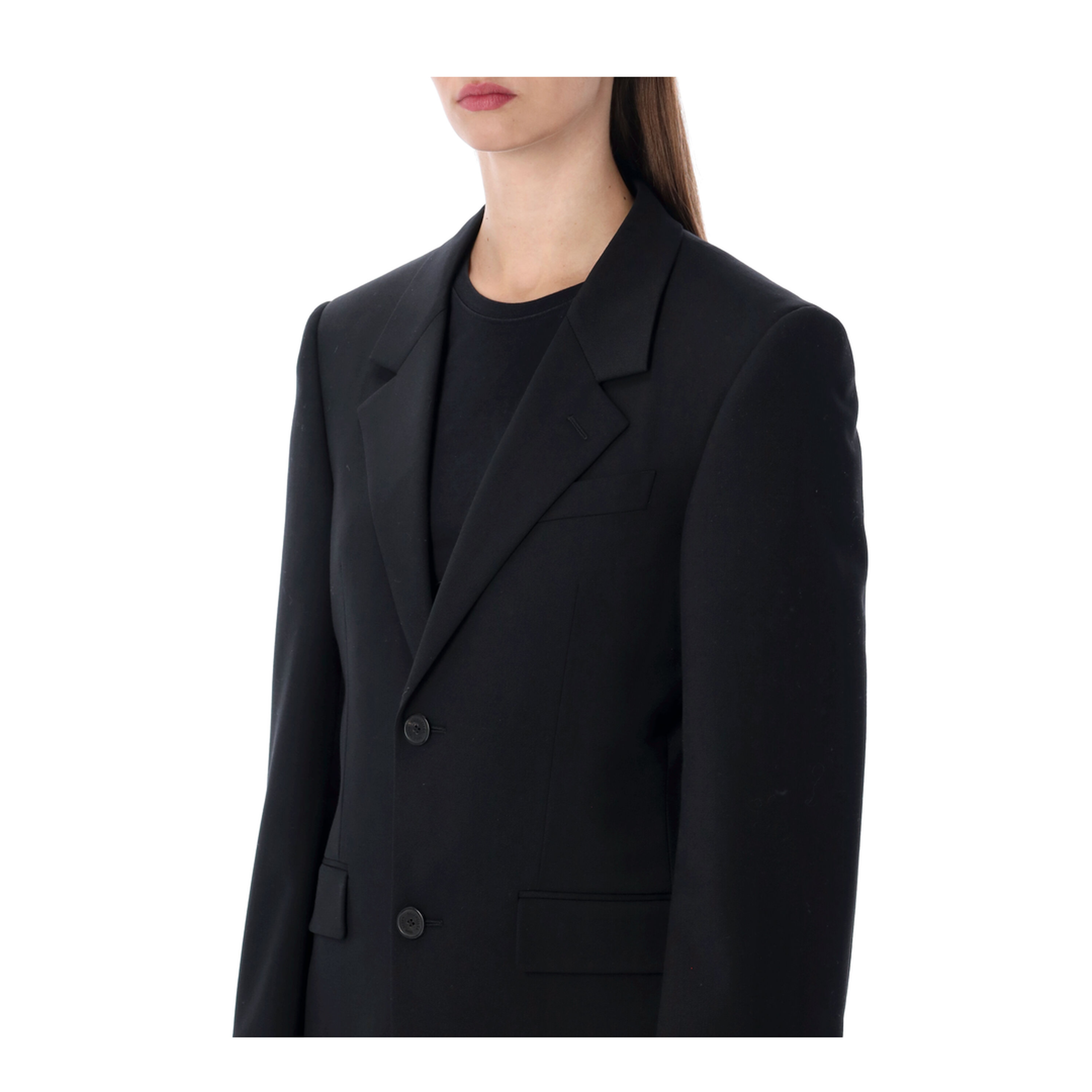 Standard Single-Breasted Tailored Blazer in Black