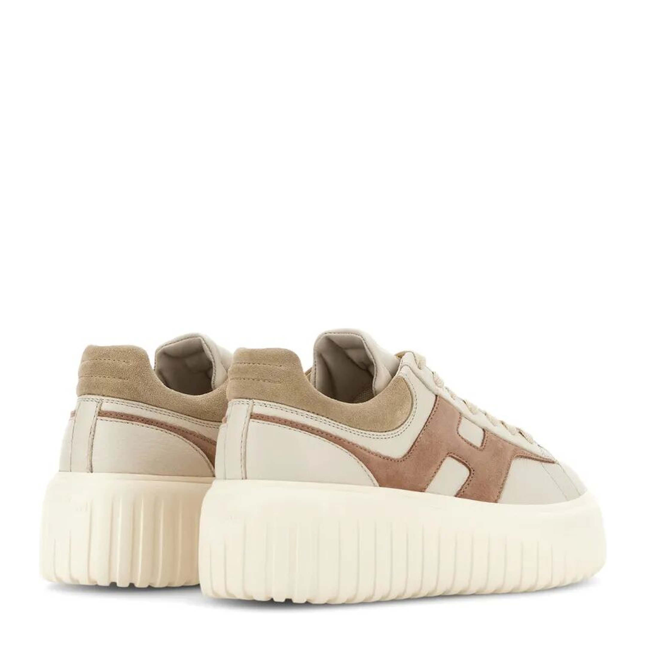 MAYFEYR - Hogan - H-Stripes Leather And Suede Sneakers - HXW6450FE91UXI