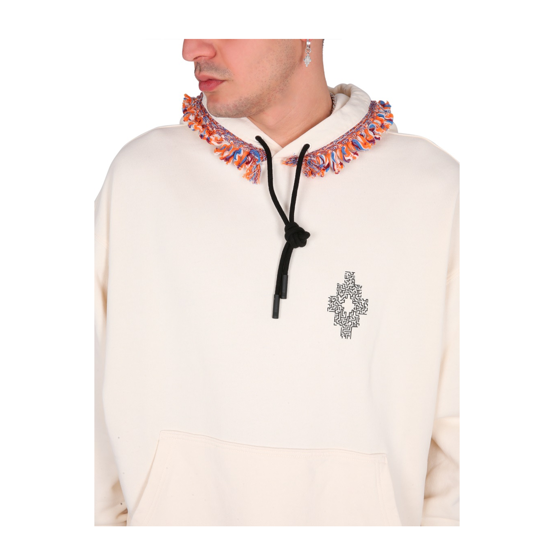 MAYFEYR - MARCELO BURLON COUNTY OF MILAN - Fringes Sweatshirt - CMBB106S23FLE0020420