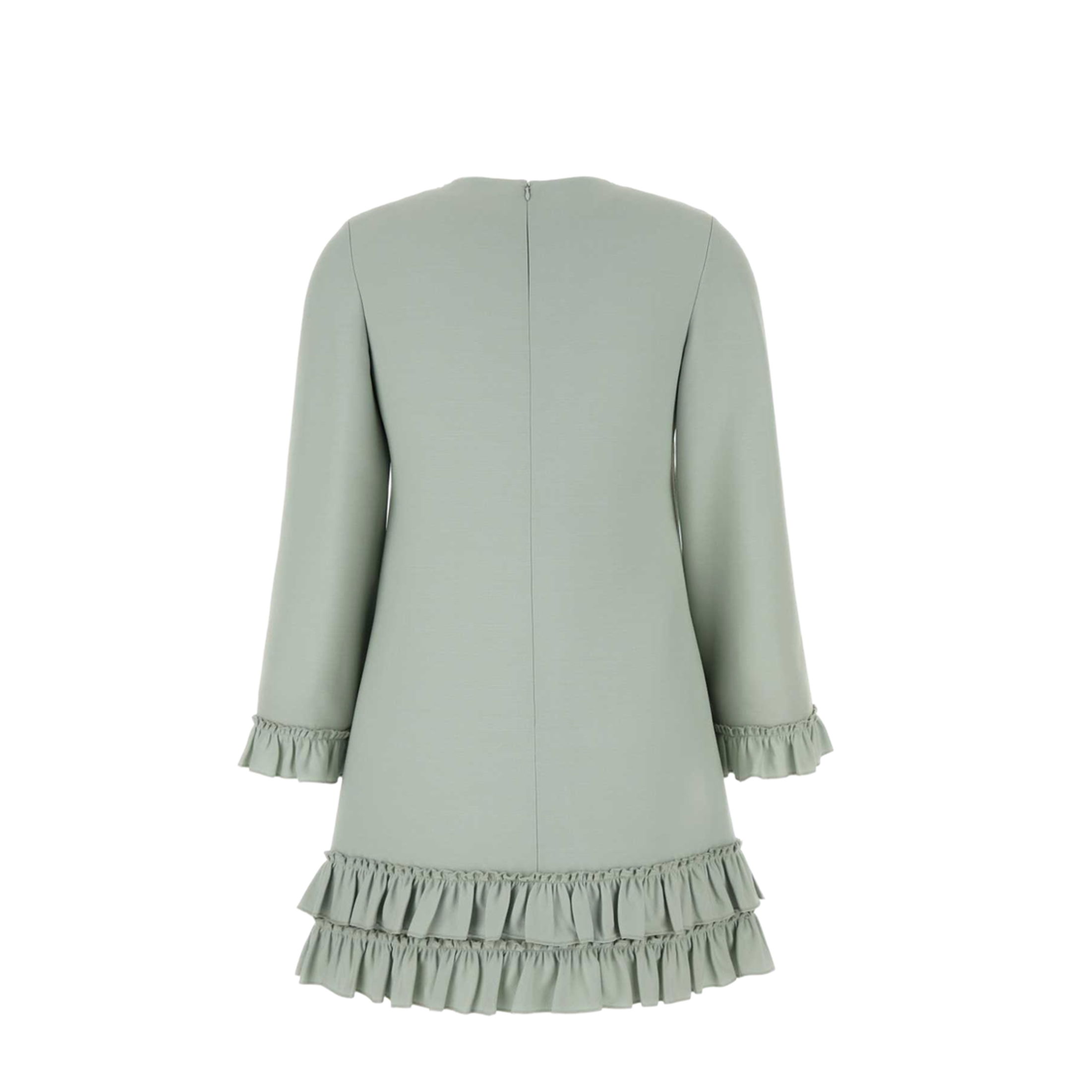 Mint Green Wool Blend Mini Dress