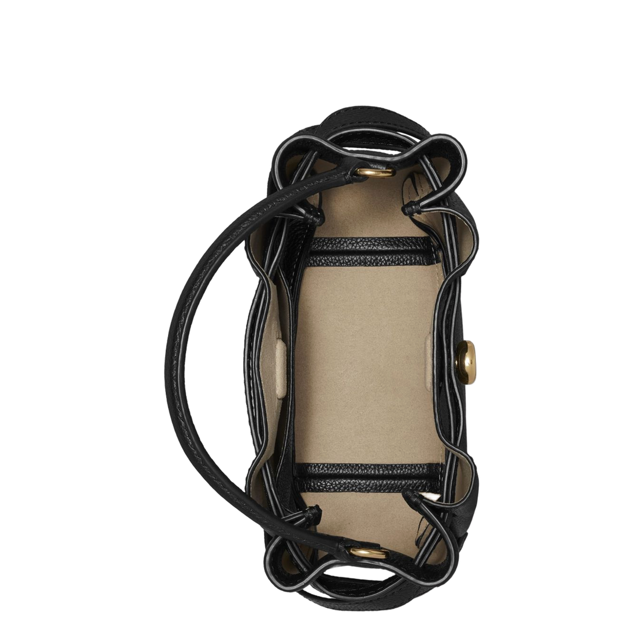 Romy Mini Calfskin Bucket Bag - Black