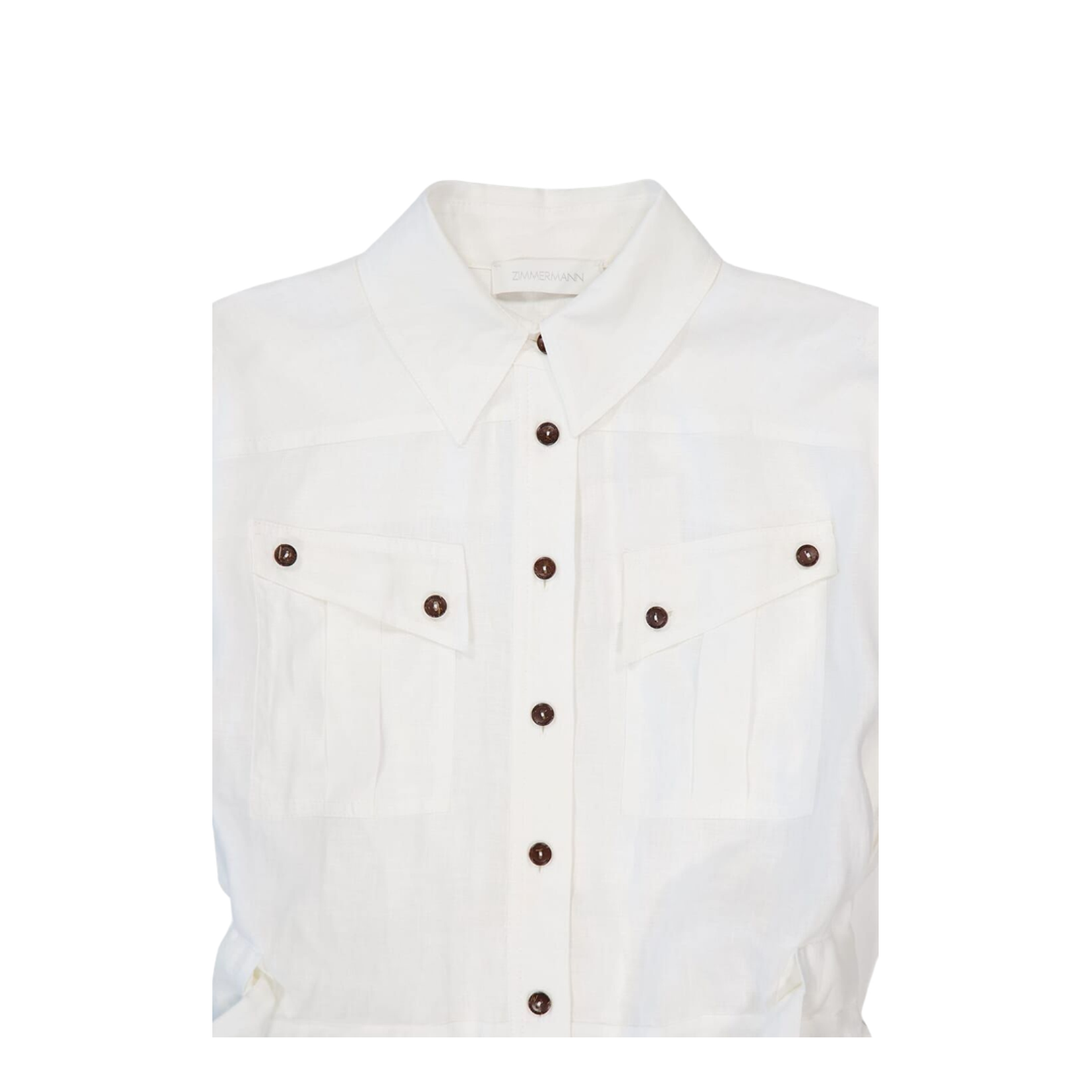 Shirt Collar Wide Sleeve Short Sleeve Belted