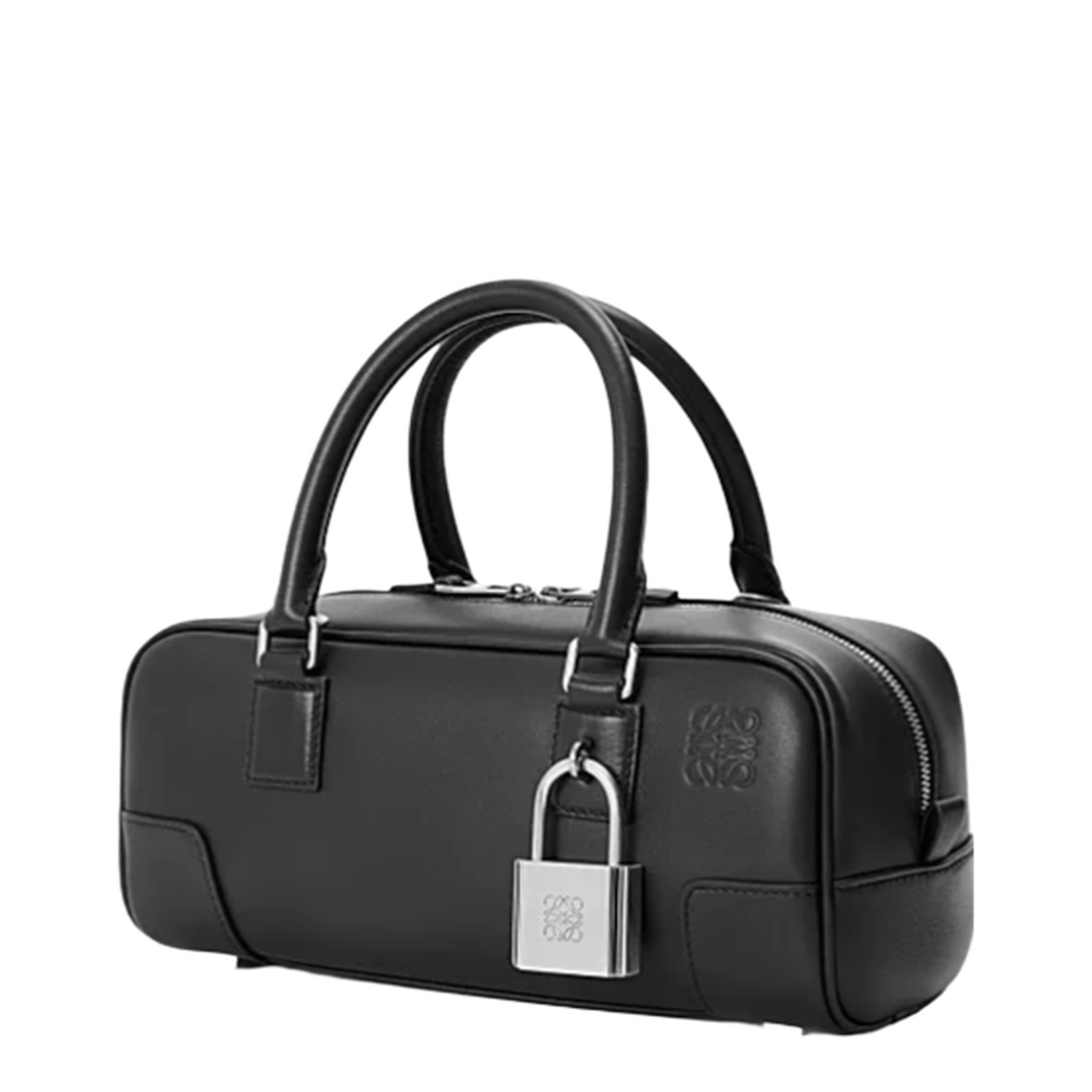 Cropped Bag in Shiny Calfskin Black