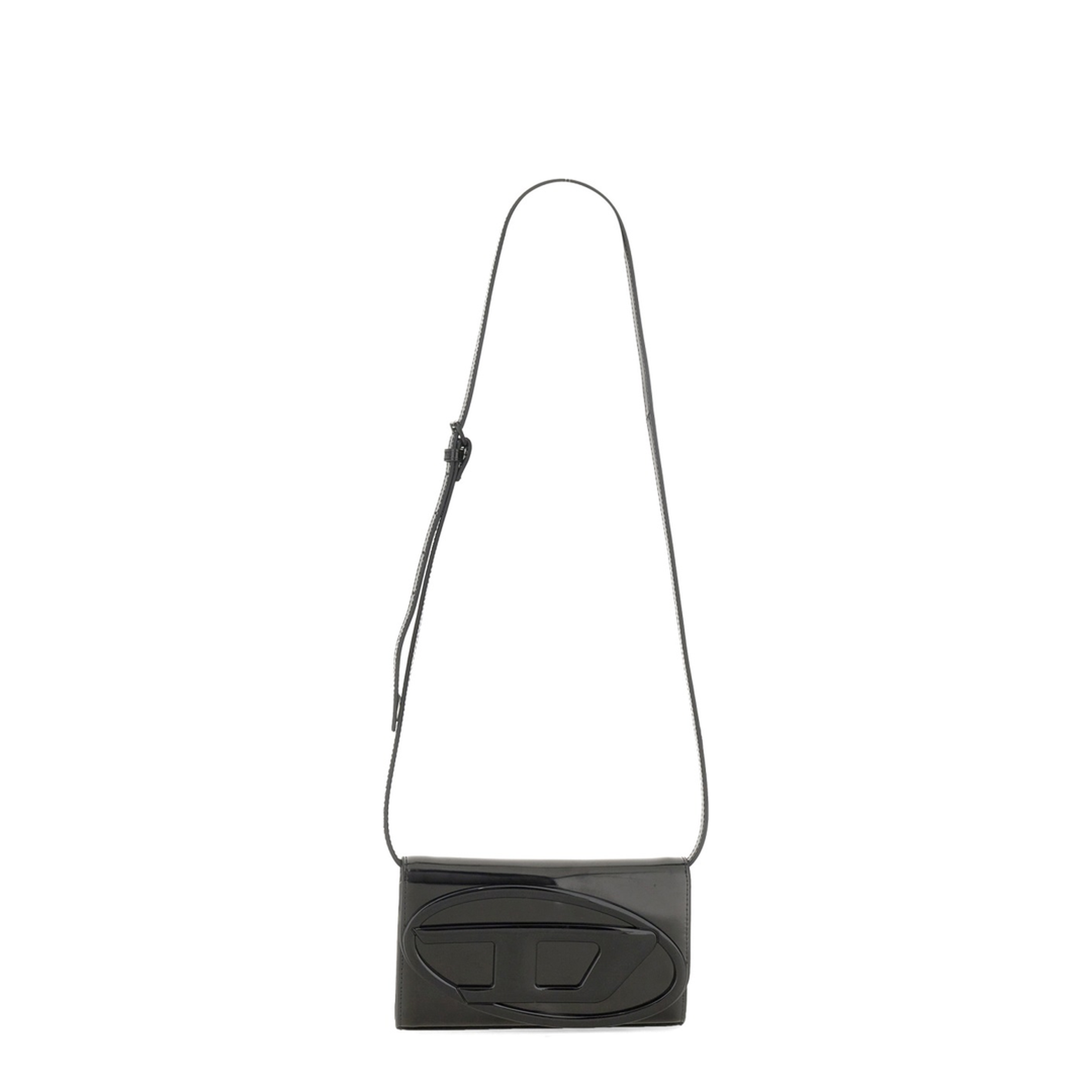 1DR Calfskin Wallet On Strap - Preto