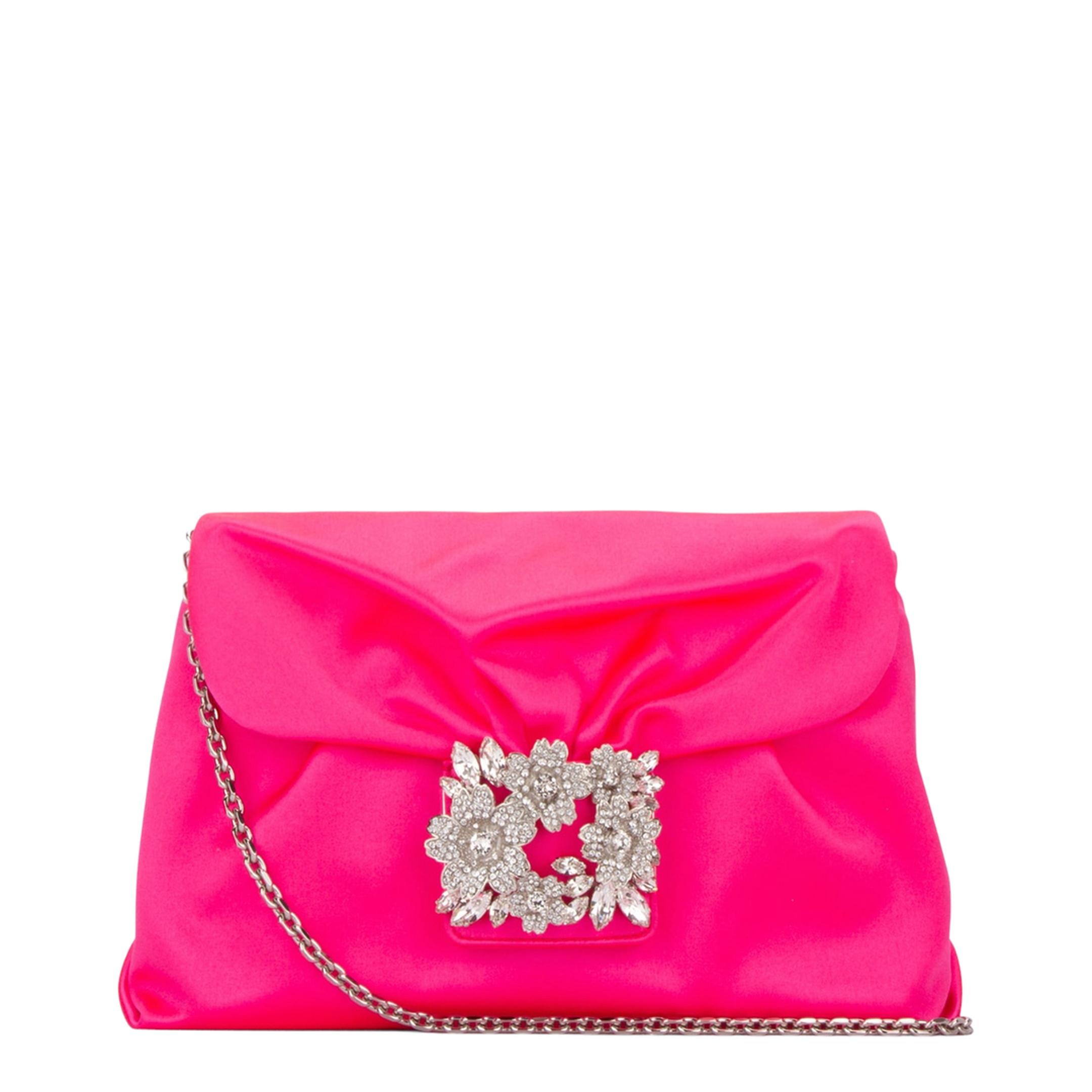 Crystal Buckle Clutch Bag
