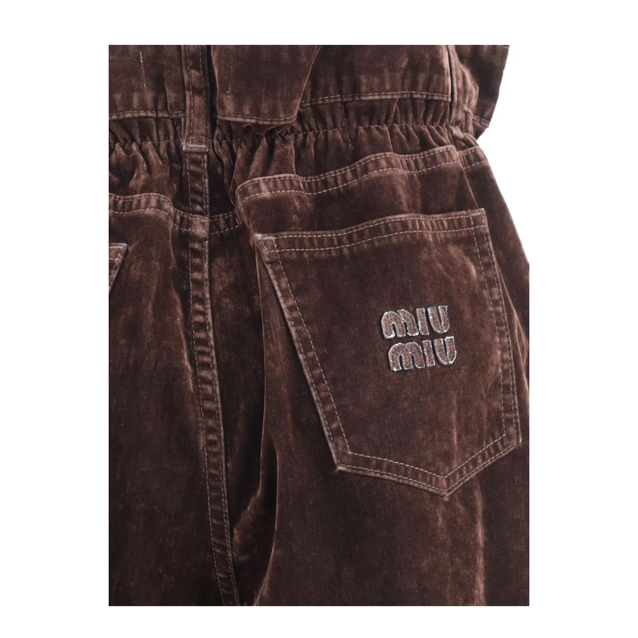 MAYFEYR - Miu Miu - Velvet Chambray Pants - MP1725SOOO157YF0027