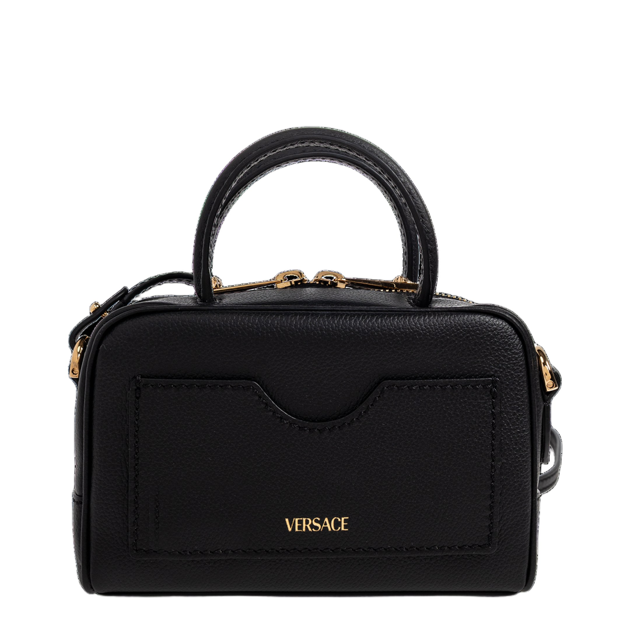 Medusa Handbag Leather Black
