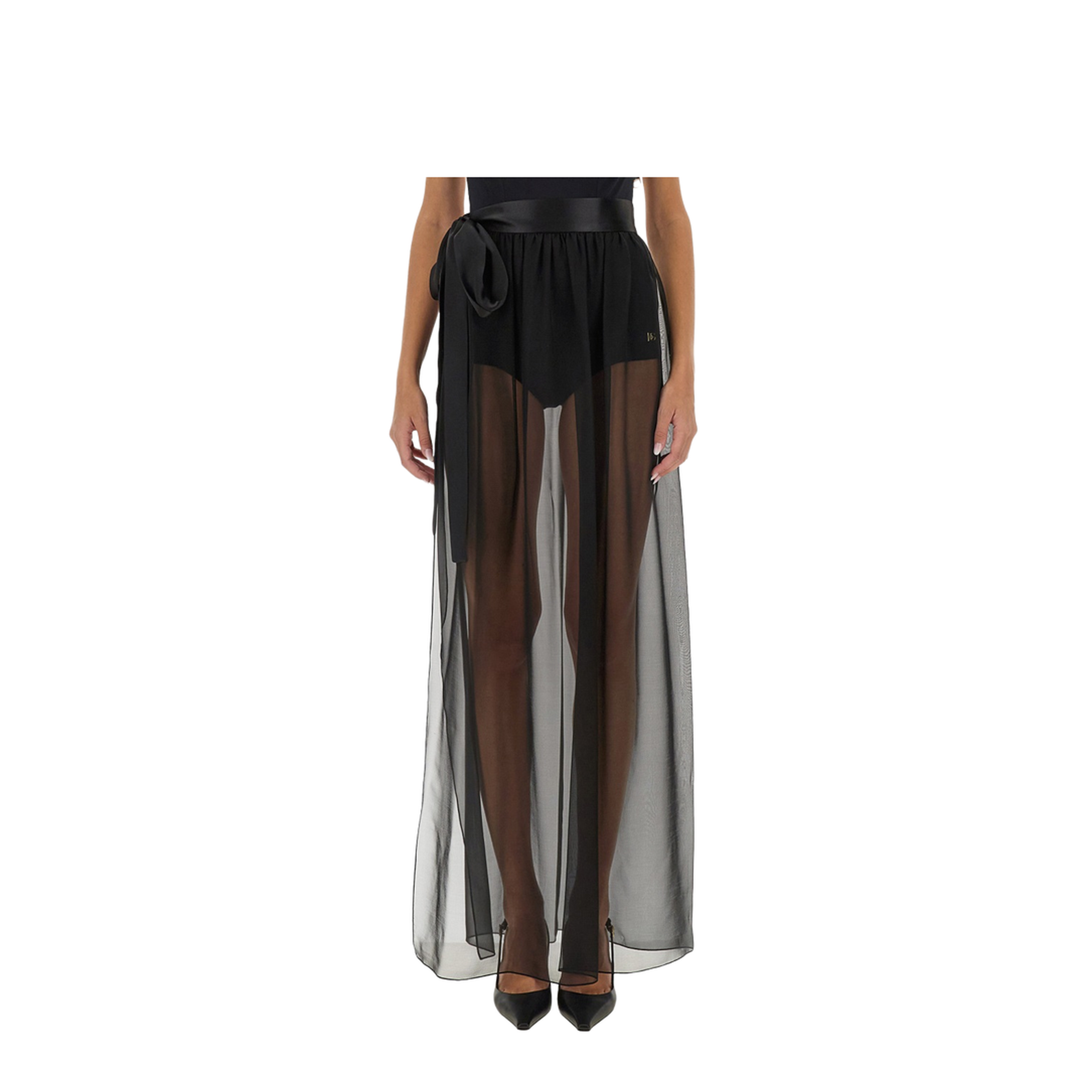 Silk Chiffon Long Skirt