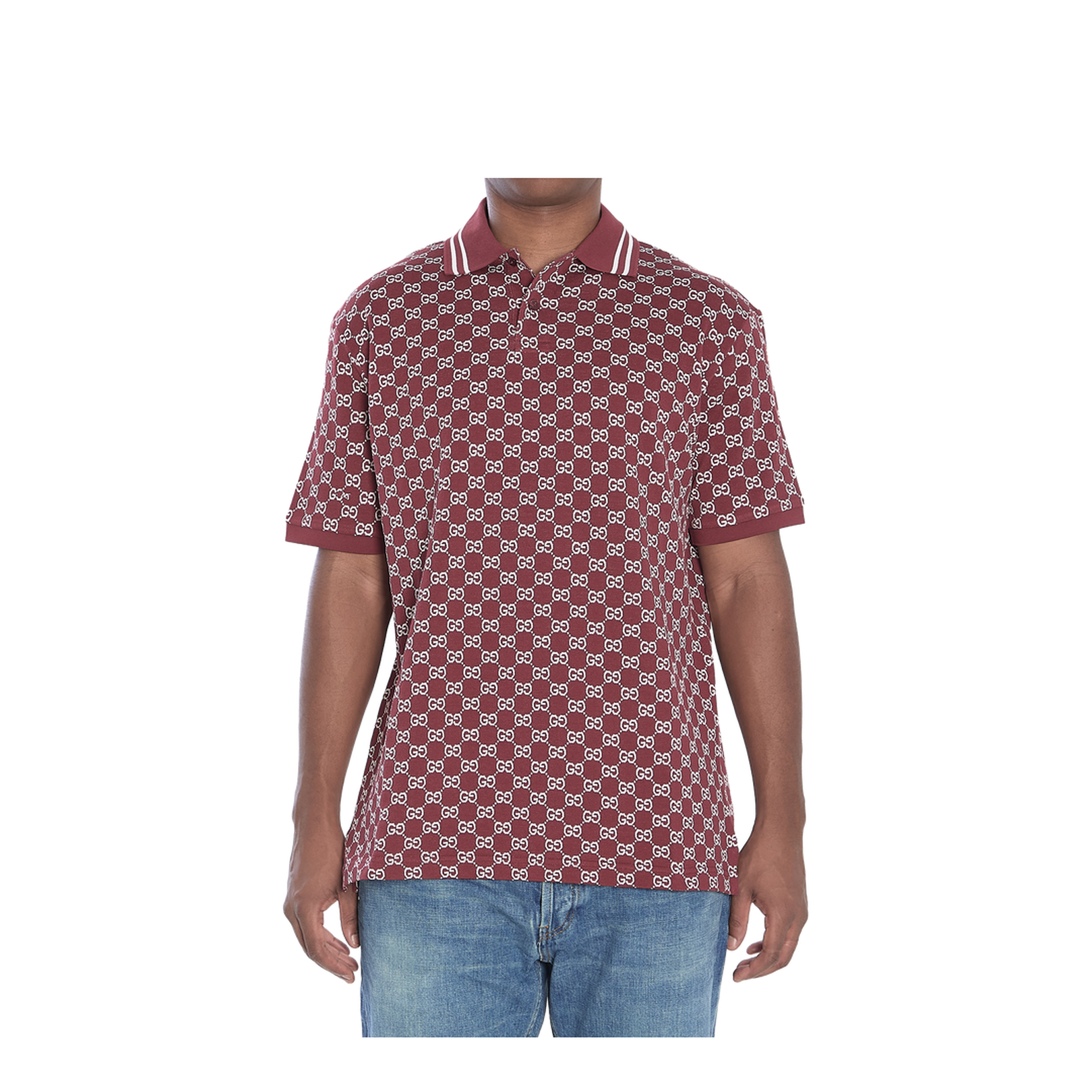 Cotton Piquet Jacquard Polo Shirt