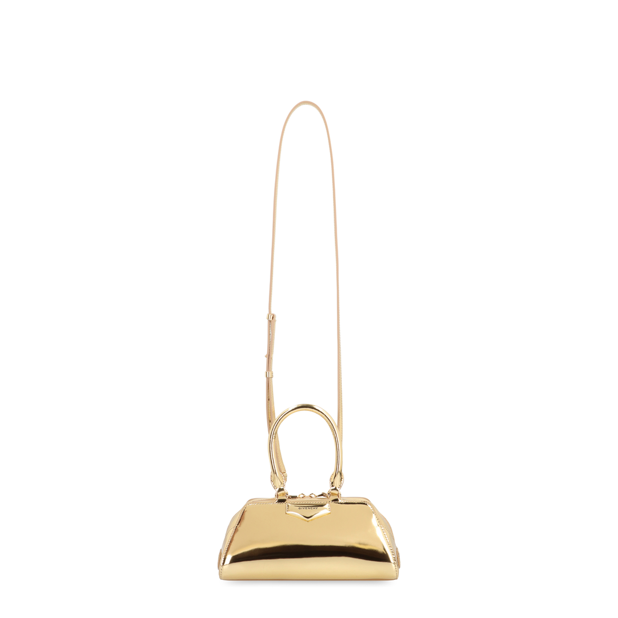 Mini Antigona East-West Bag in Laminated Leather