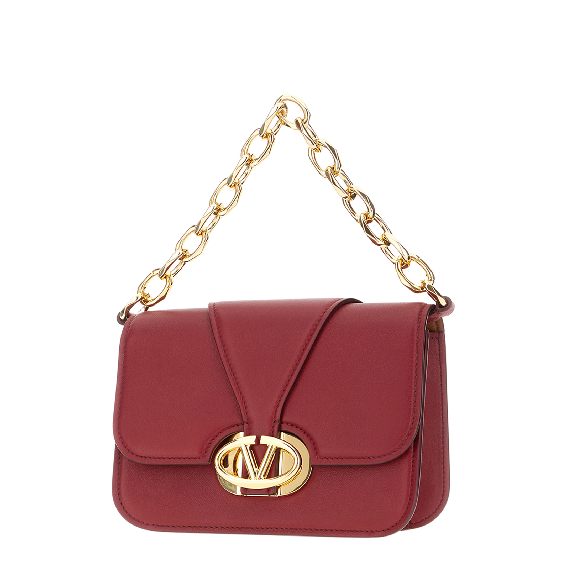 VLOGO O'CLOCK Small Leather Chain Bag