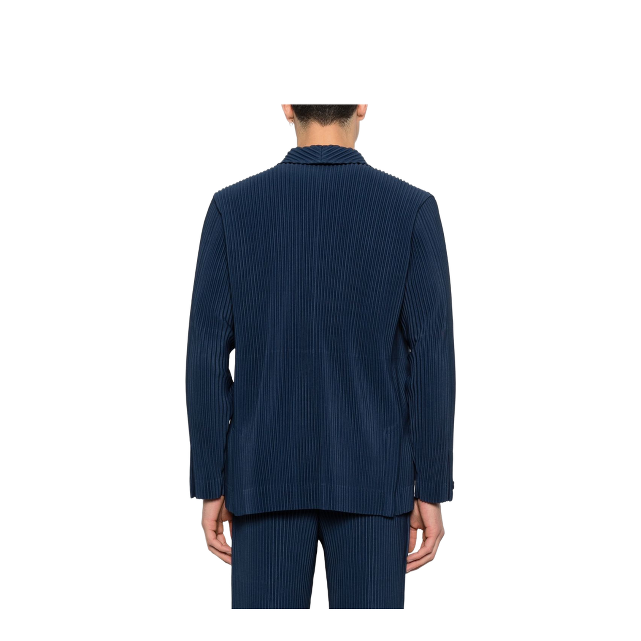 Double-Breasted Pleated Jacket
