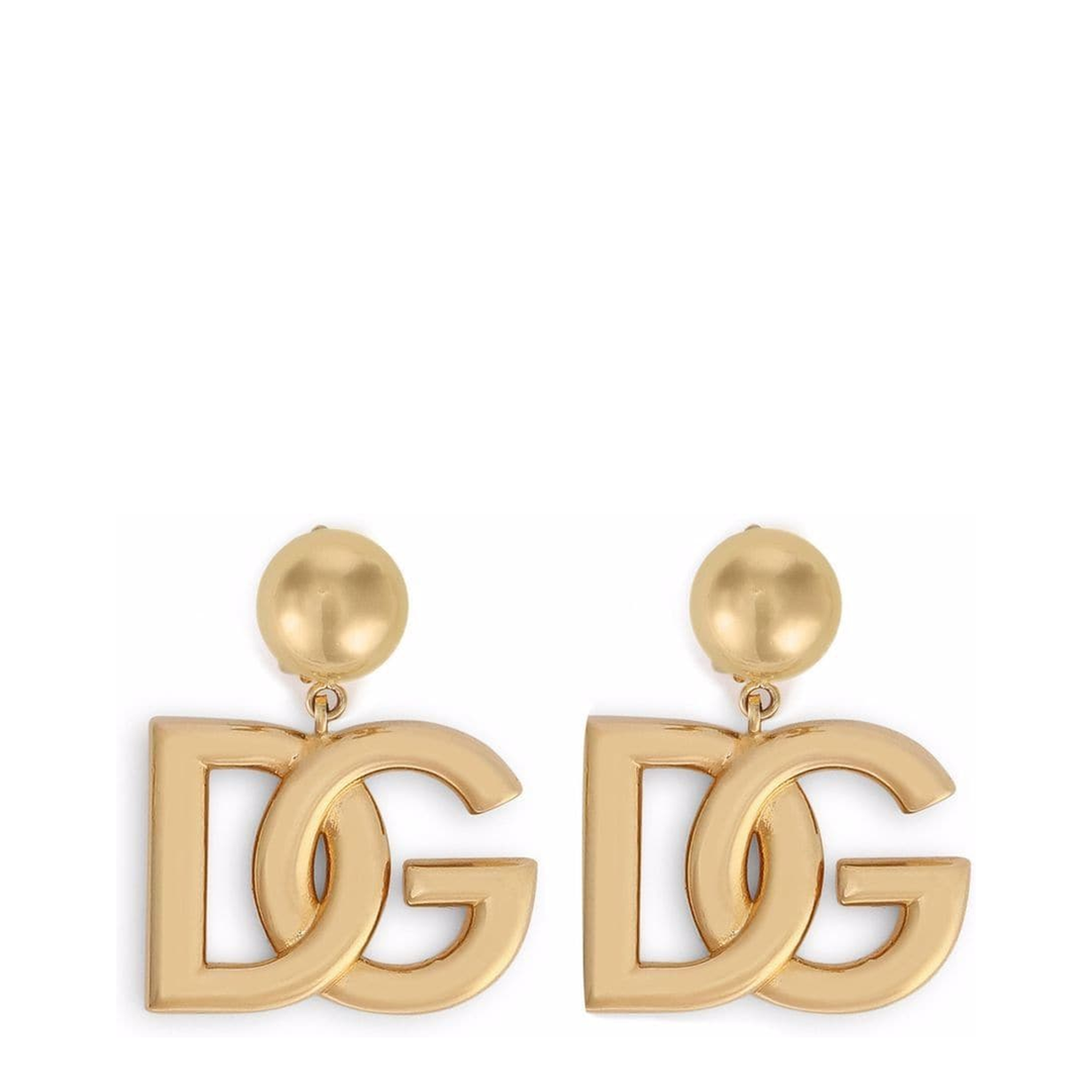 Clip-on Earrings with DG Logo in Gold