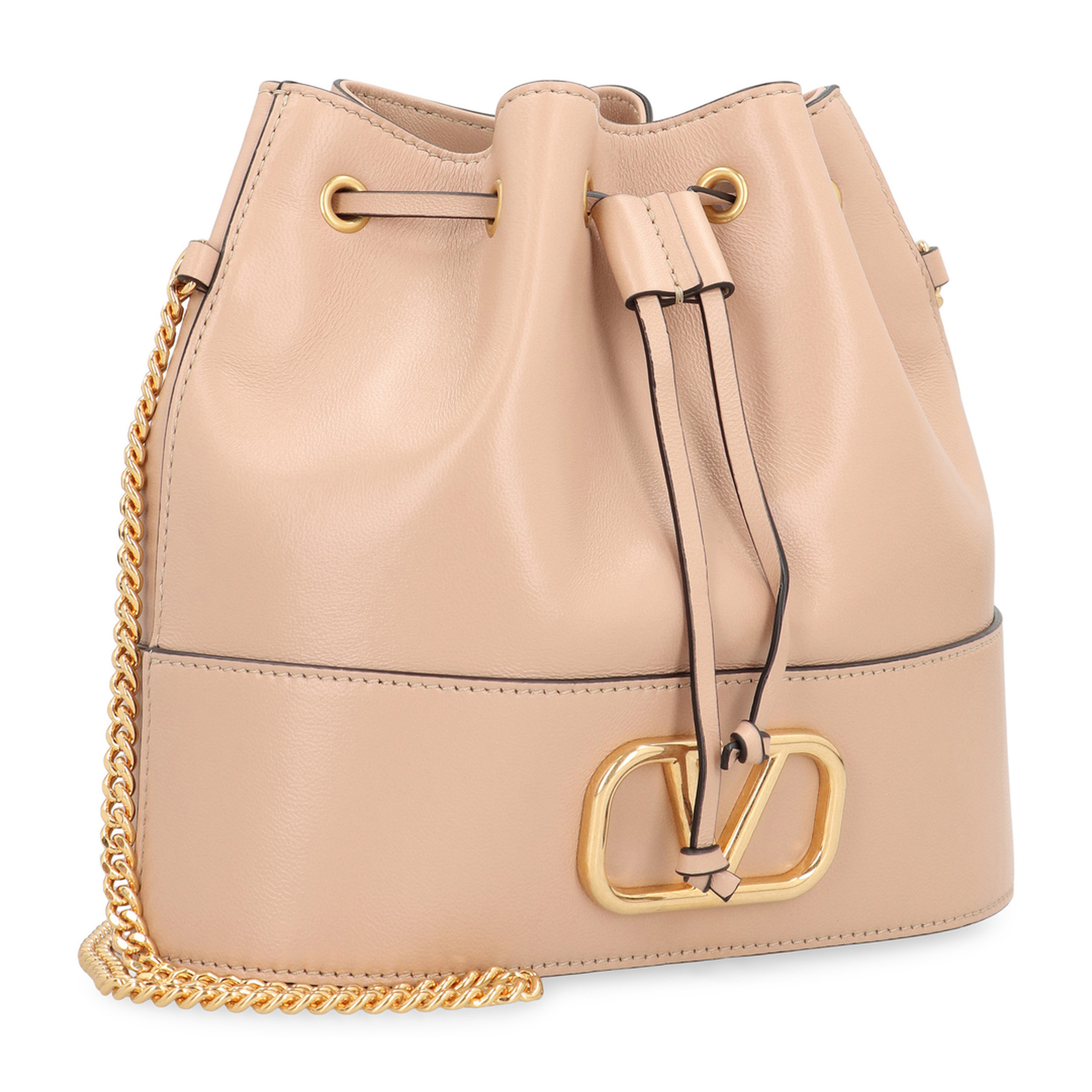 Mini Bucket Bag in Nappa with Vlogo Signature Chain