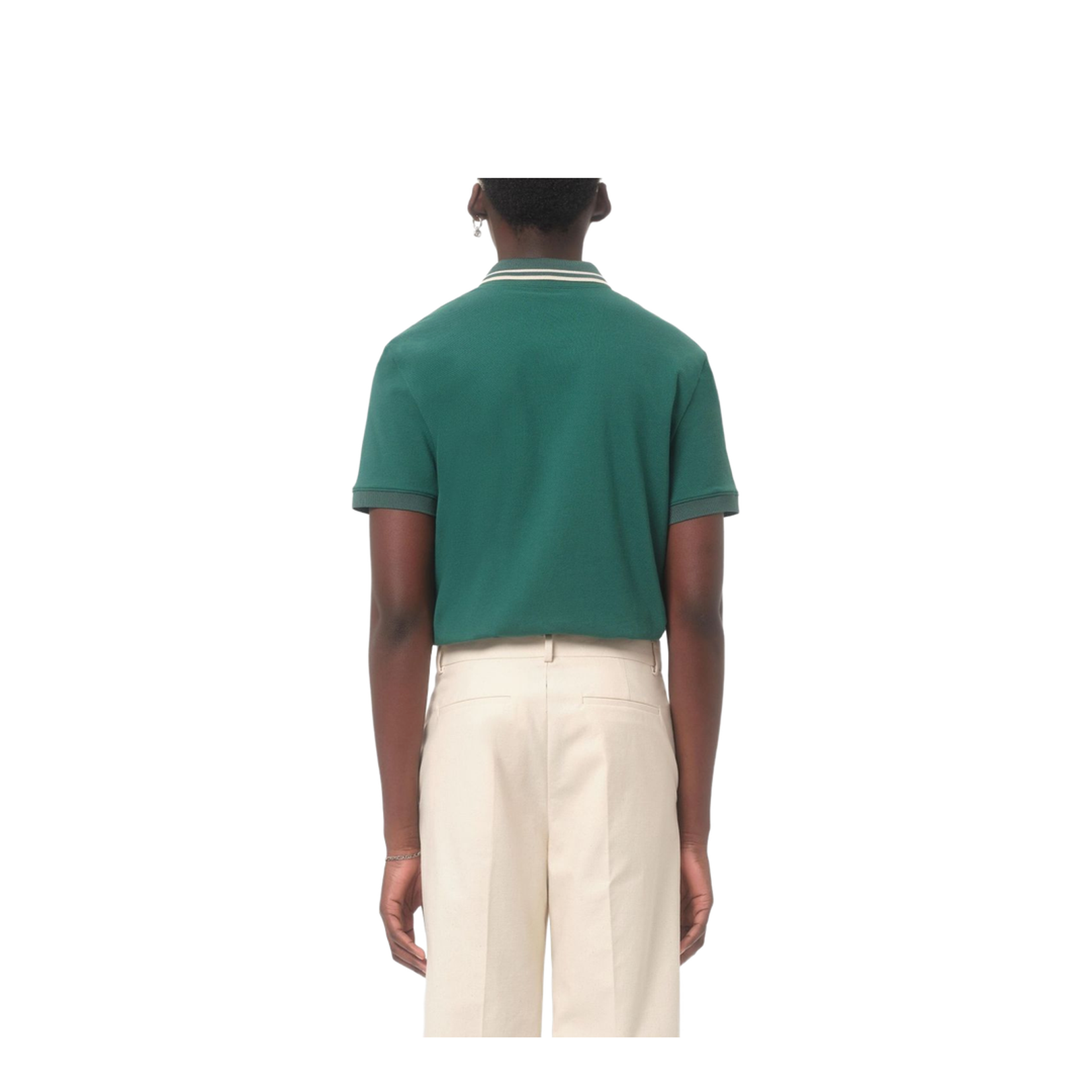 Cotton Piqué Polo Shirt With Logo Patch