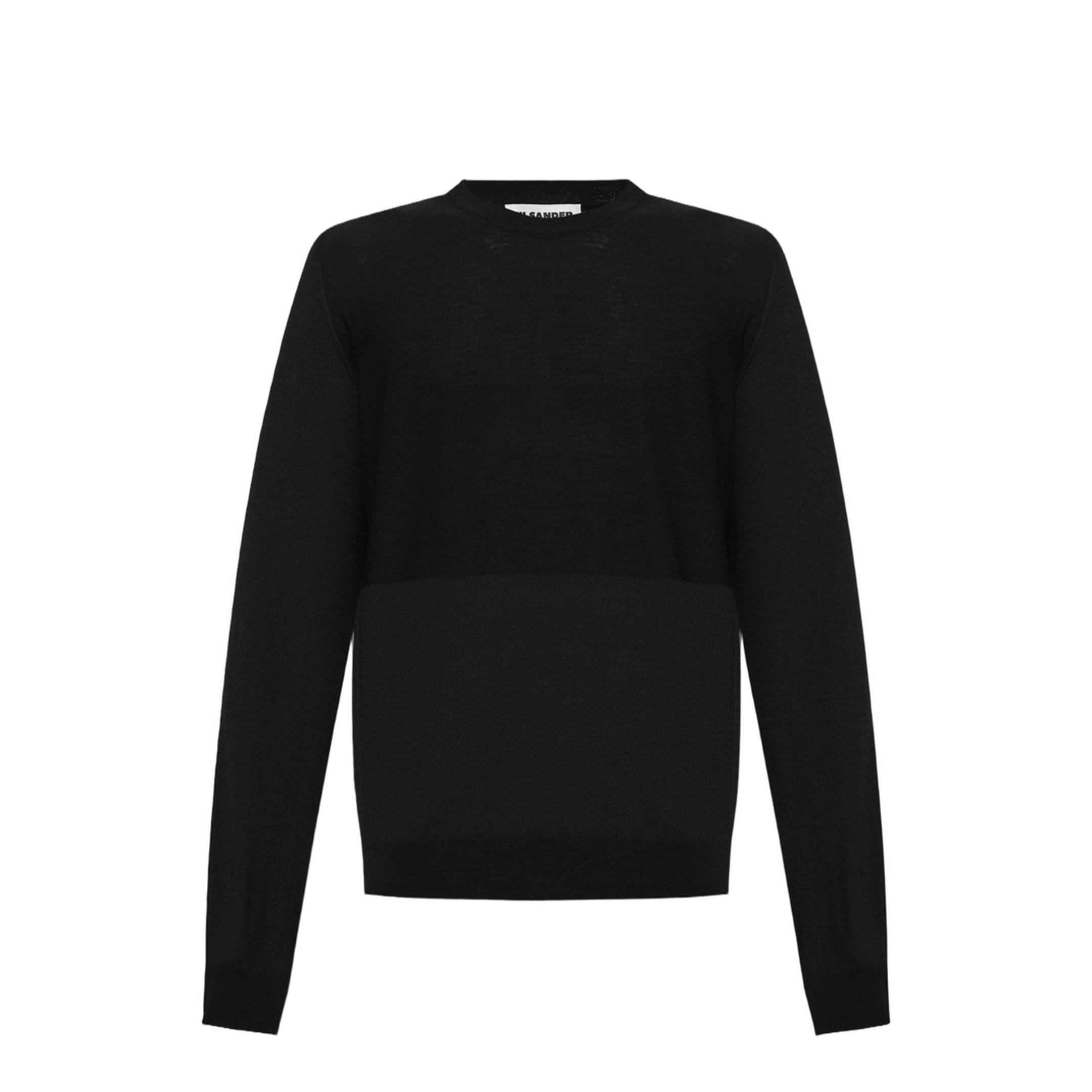 Black Crewneck Wool Knit