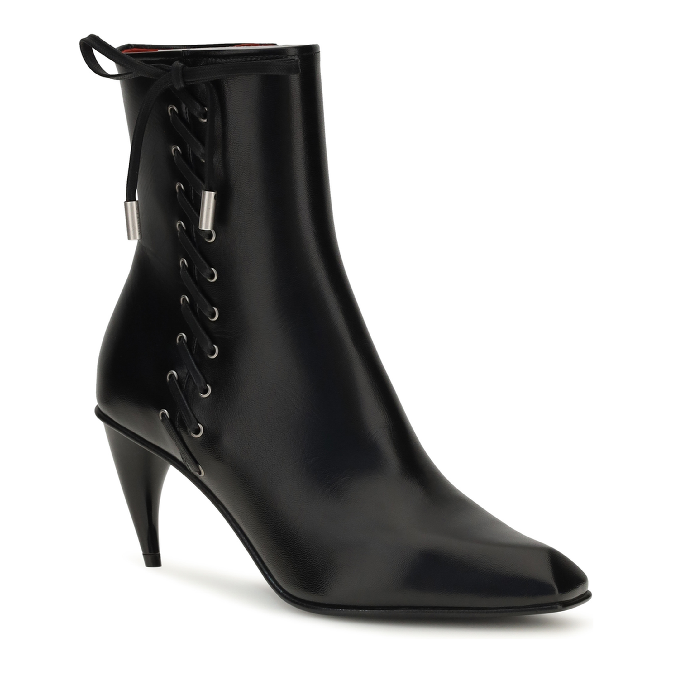 MAYFEYR - Alexander Mcqueen - Curved-Heel Ankle Boots With Side Lacing - 874555WHAFT
